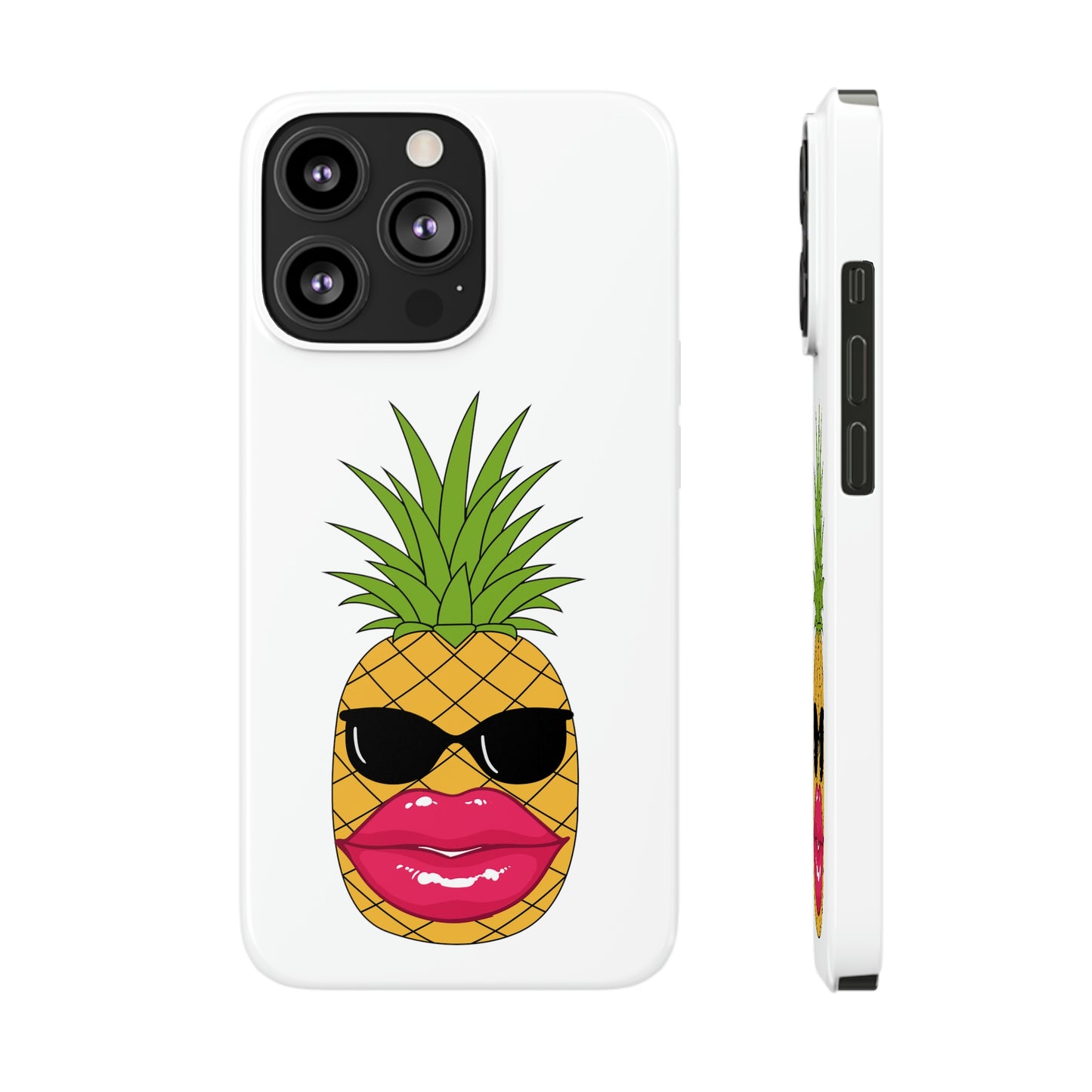 Slim Phone Cases, Case-Mate, Bougie Pineapple - White