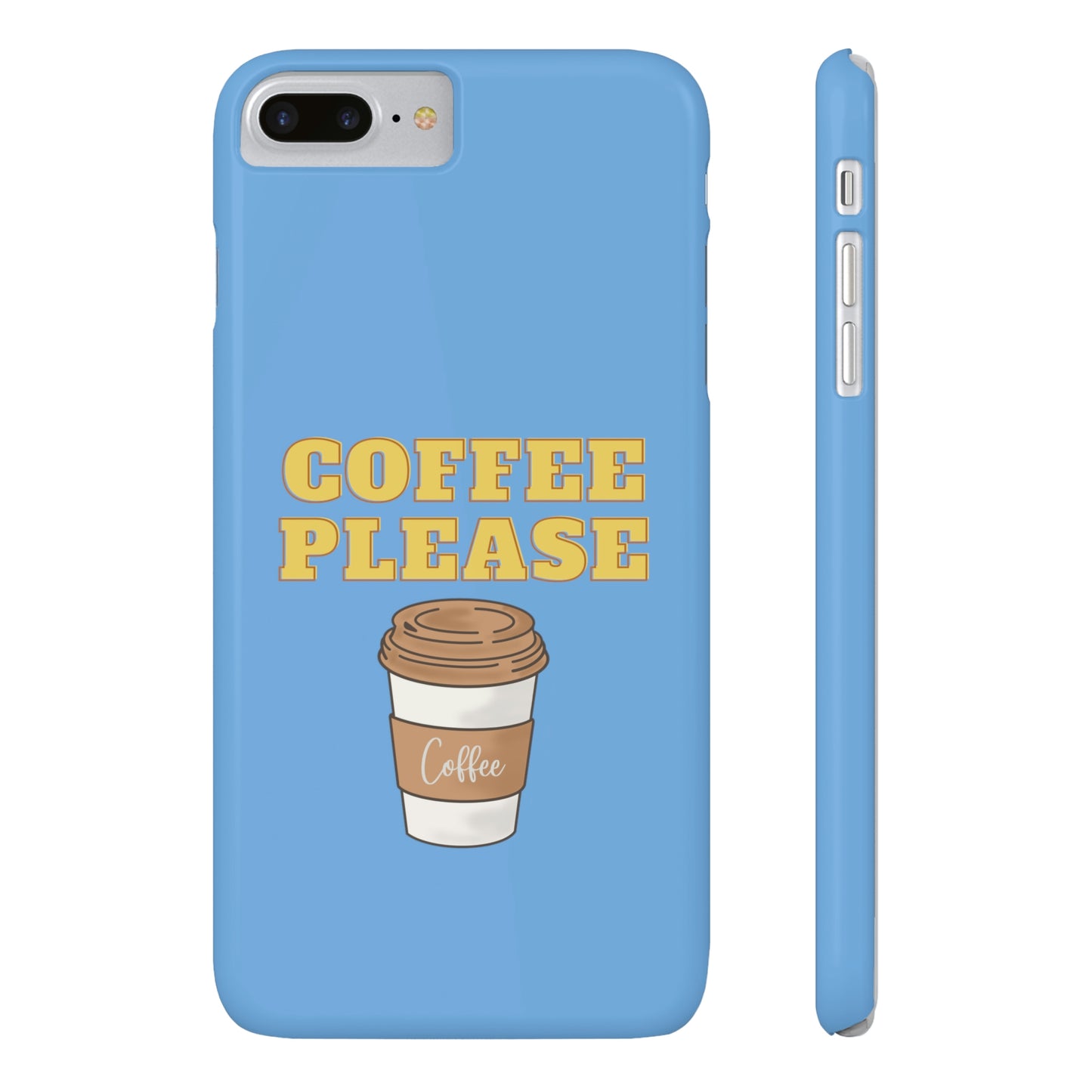Slim Phone Cases, Case-Mate - Coffee, Please, Light Blue