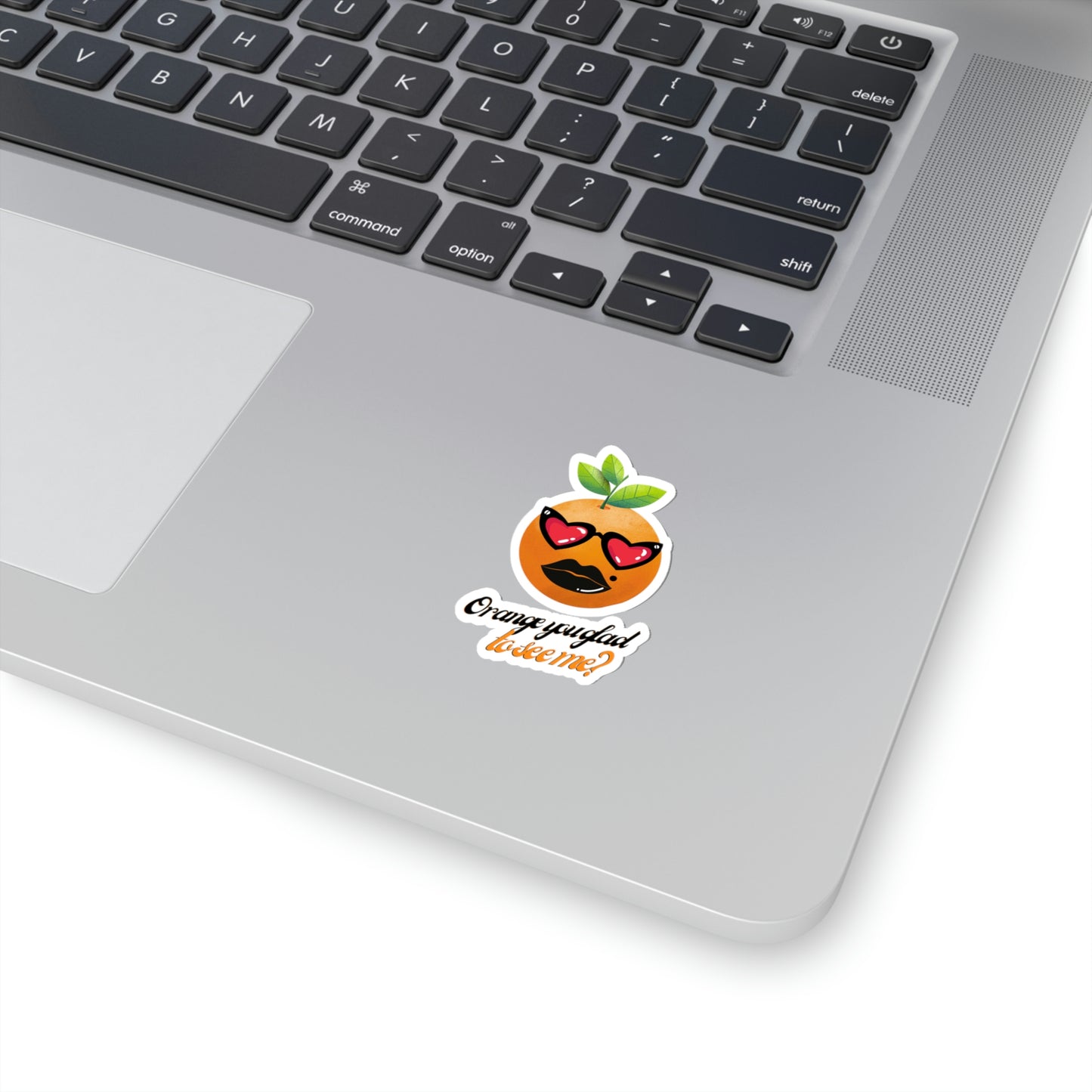 Kiss-Cut Stickers - Orange you glad to see me?, with catchphrase, 10pcs