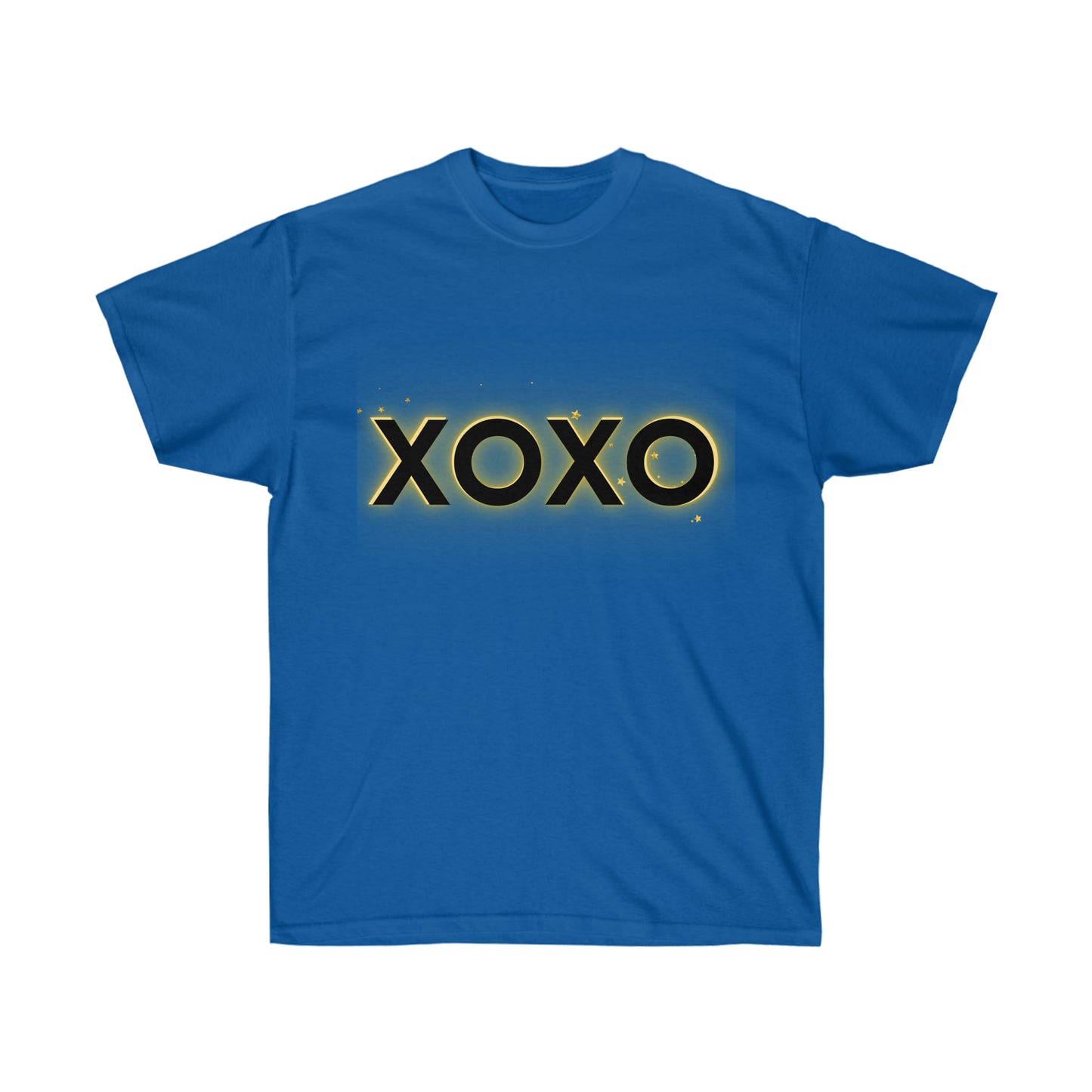Unisex Ultra Cotton Tee XOXO - Black and Gold