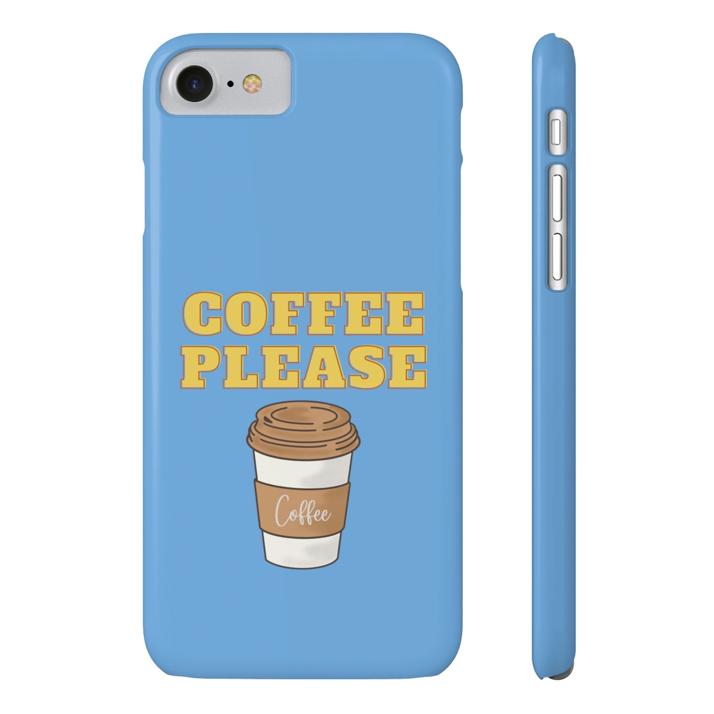 Slim Phone Cases, Case-Mate - Coffee, Please, Light Blue