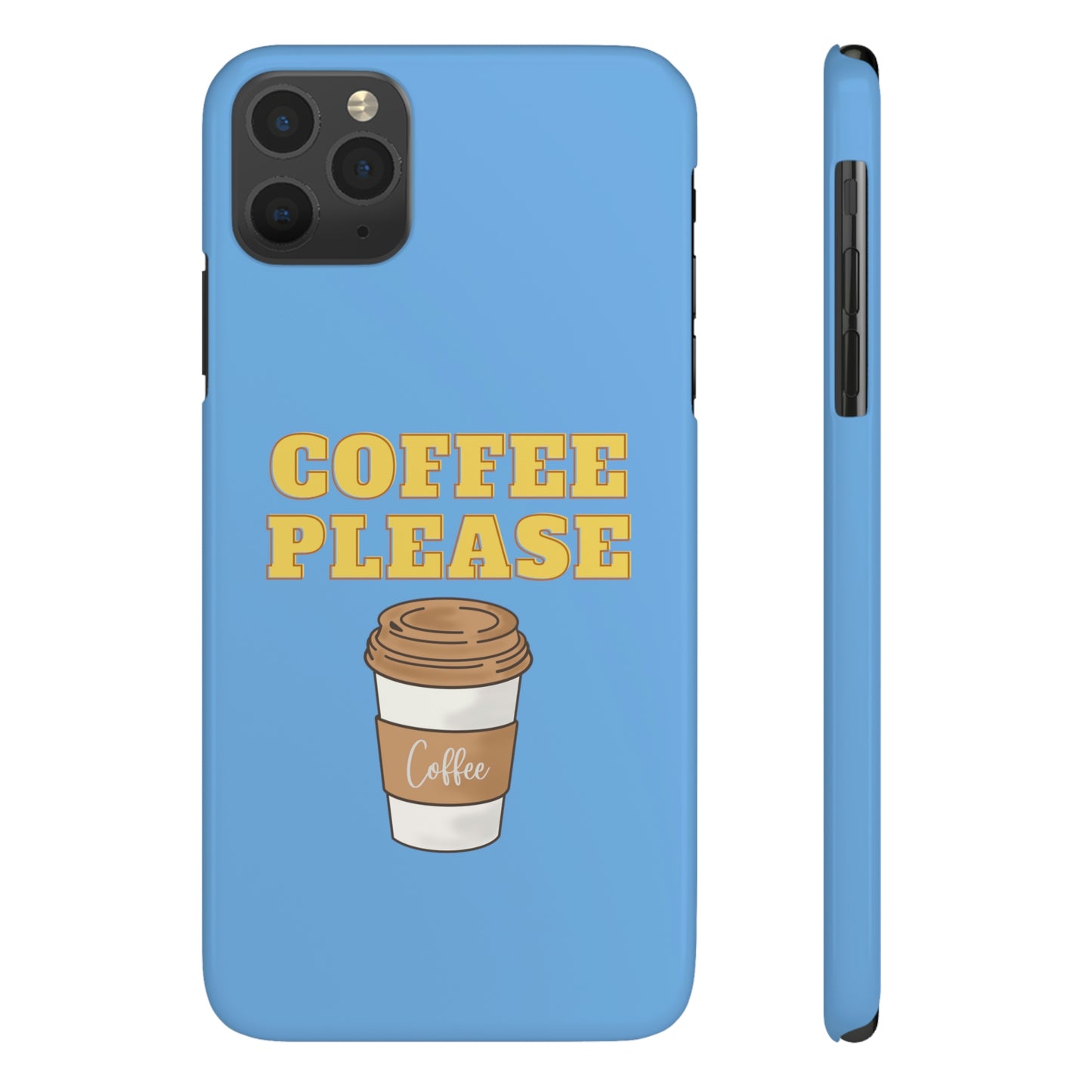 Slim Phone Cases, Case-Mate - Coffee, Please, Light Blue