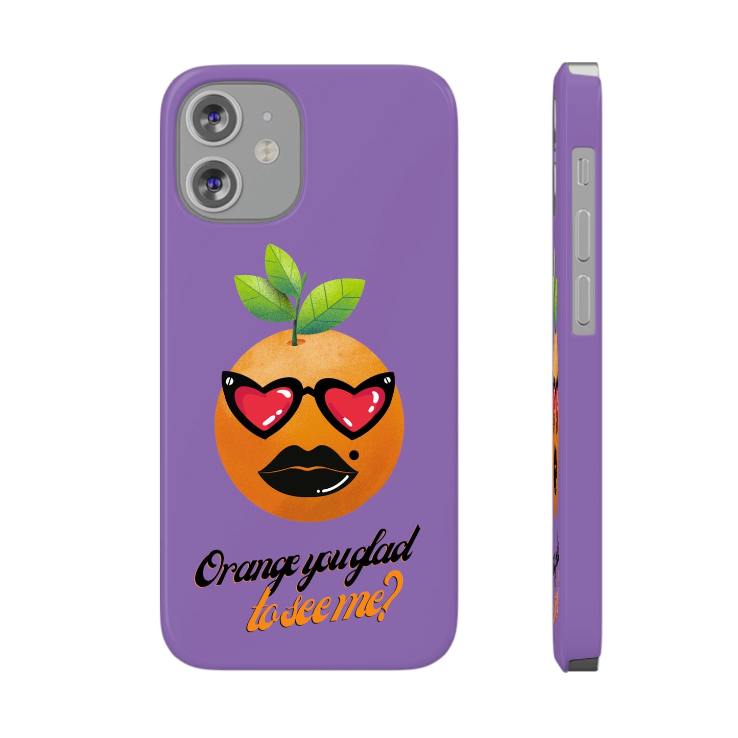 Slim Phone Cases, Case-Mate, Orange you Glad to See Me - Light Purple