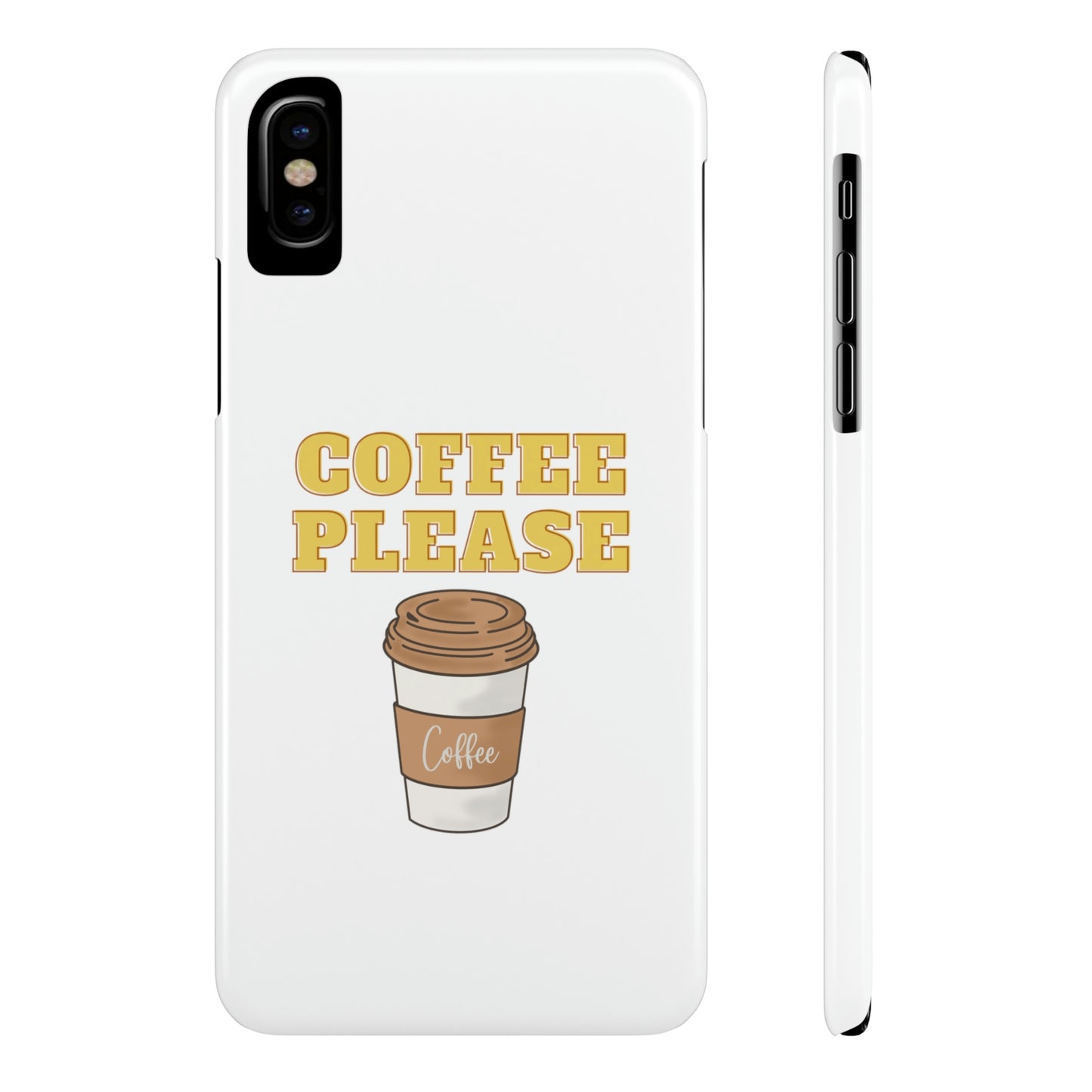 Slim Phone Cases, Case-Mate - Coffee, Please, White