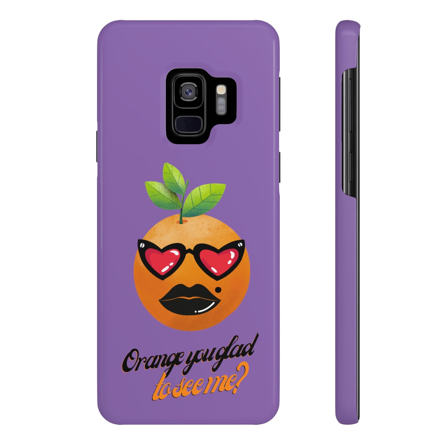 Slim Phone Cases, Case-Mate, Orange you Glad to See Me - Light Purple