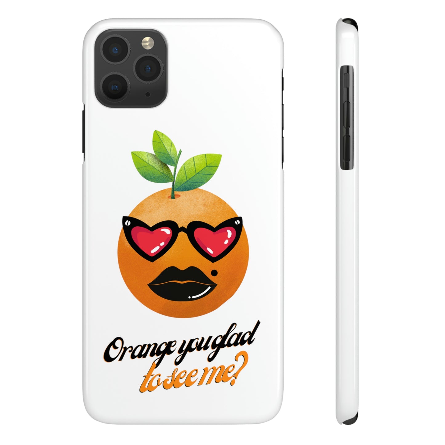 Slim Phone Cases, Case-Mate, Orange you Glad to See Me - White