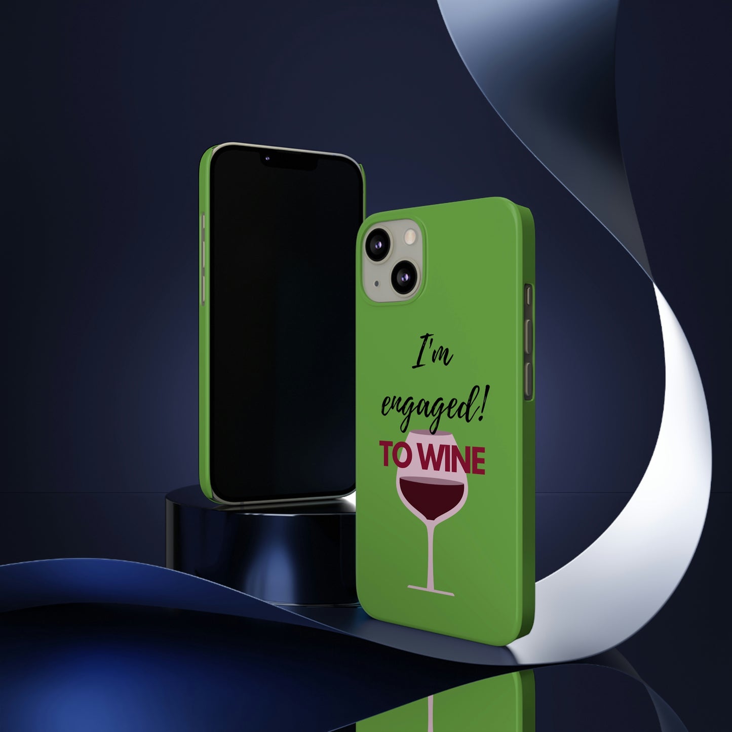 Slim Phone Cases, Case-Mate, I'm Engaged to Wine - Light Green