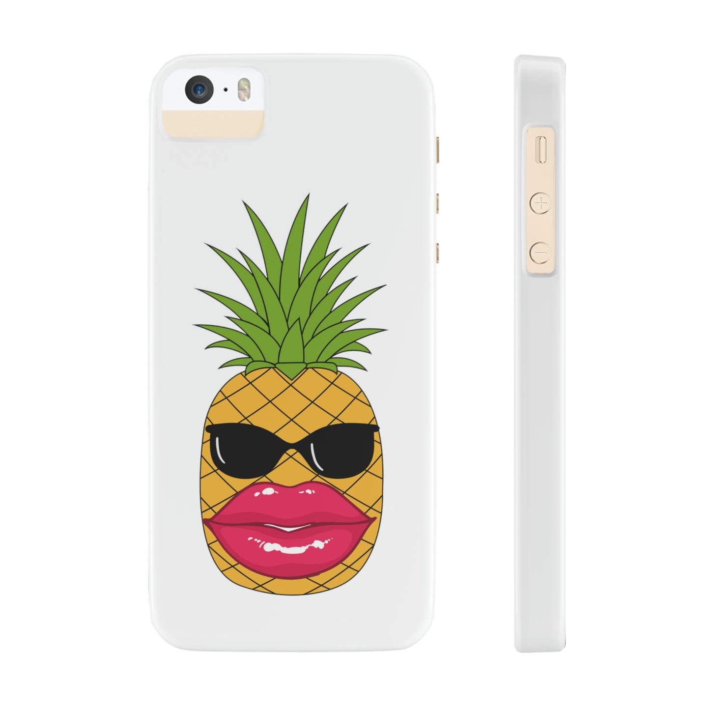 Slim Phone Cases, Case-Mate, Bougie Pineapple - White