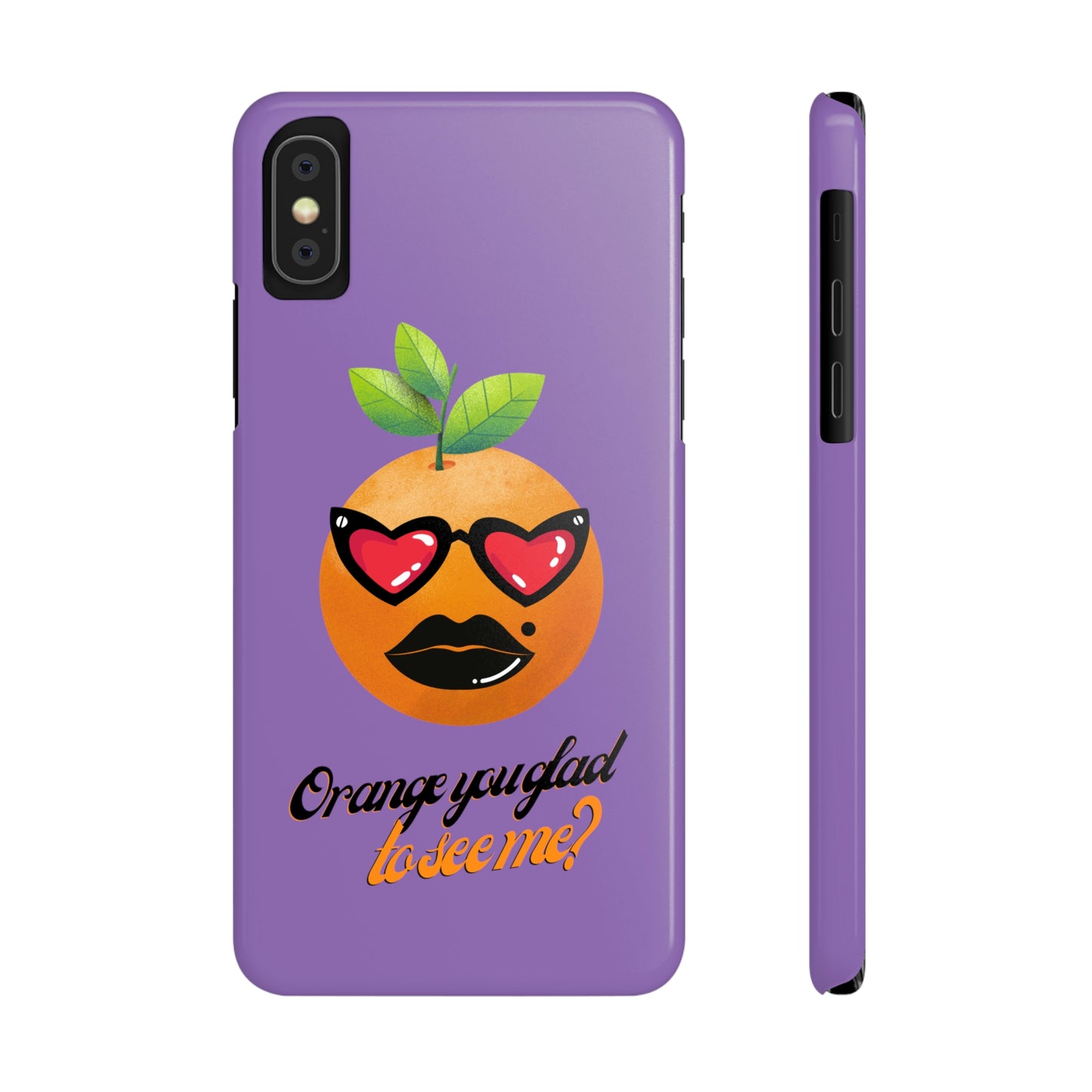 Slim Phone Cases, Case-Mate, Orange you Glad to See Me - Light Purple