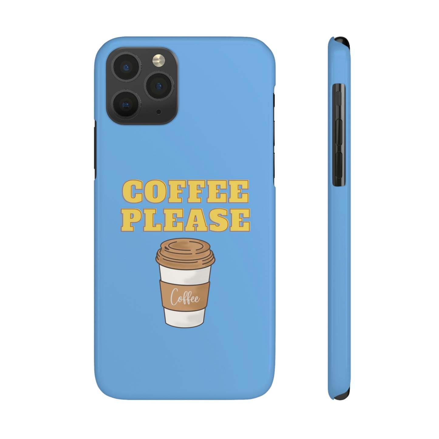 Slim Phone Cases, Case-Mate - Coffee, Please, Light Blue