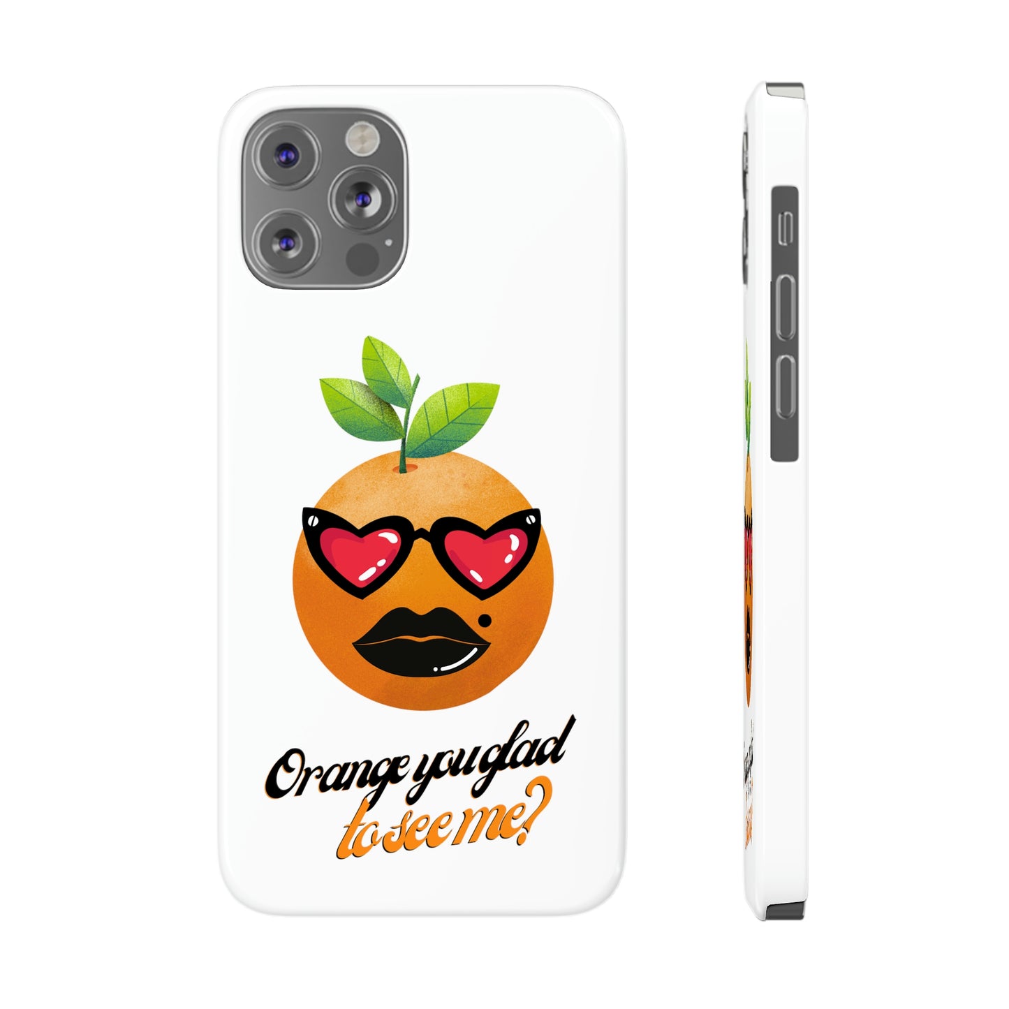 Slim Phone Cases, Case-Mate, Orange you Glad to See Me - White