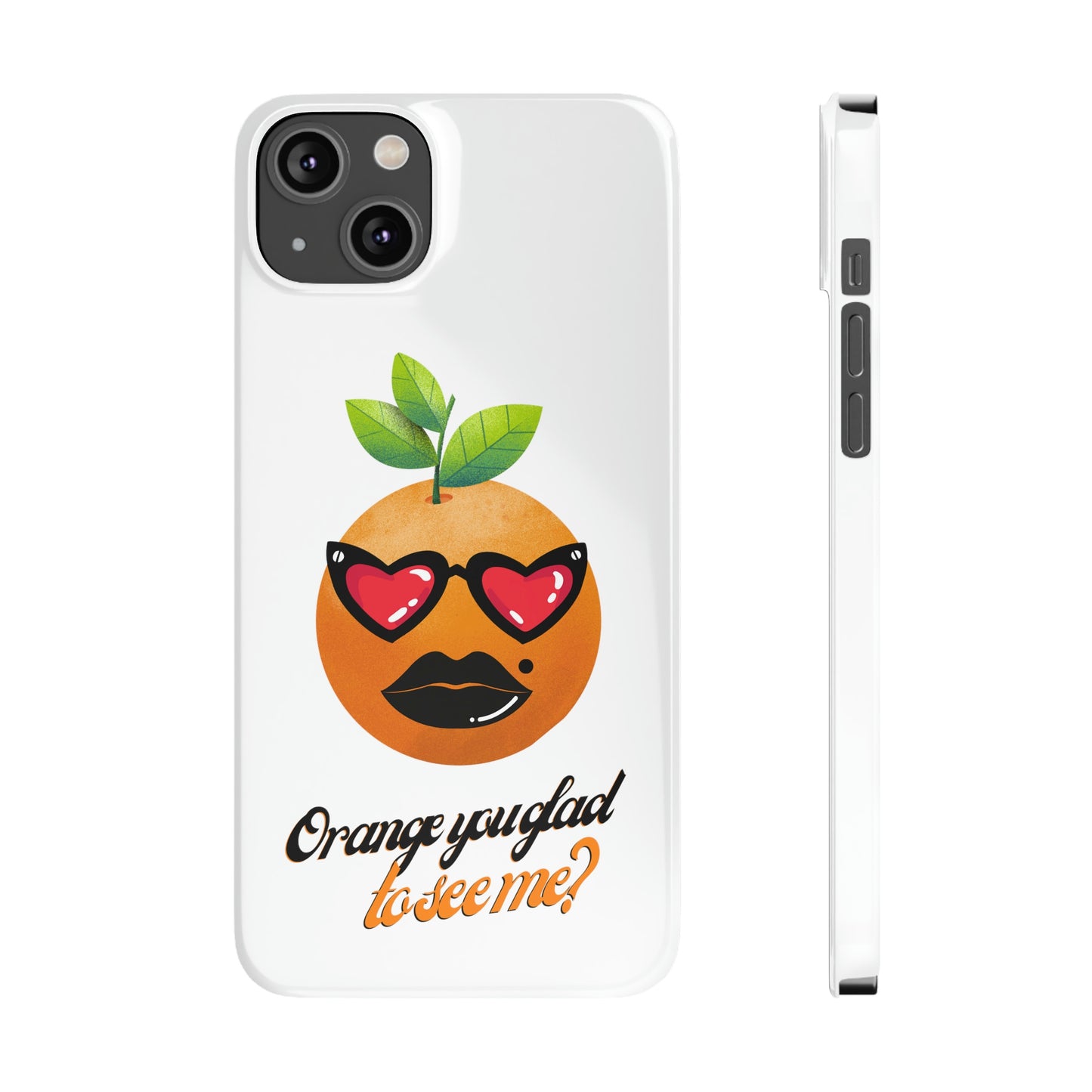 Slim Phone Cases, Case-Mate, Orange you Glad to See Me - White