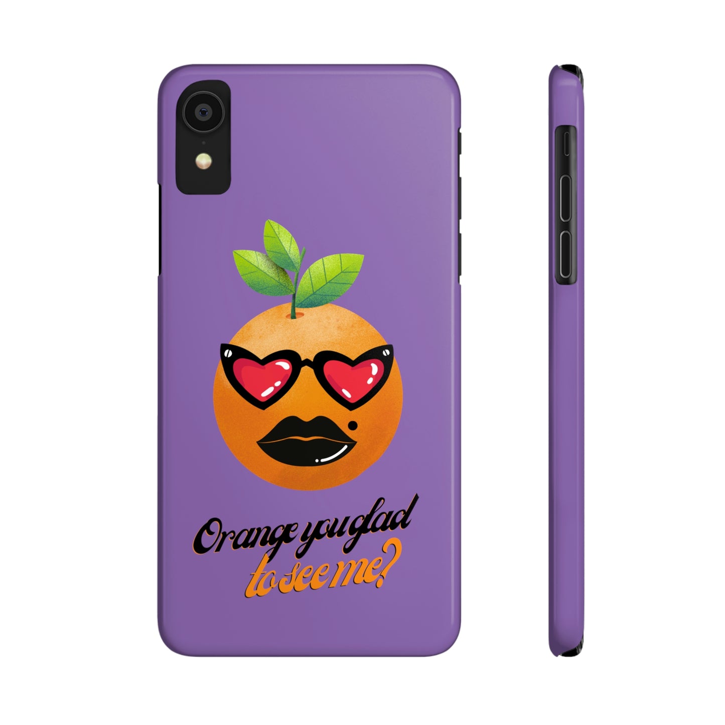 Slim Phone Cases, Case-Mate, Orange you Glad to See Me - Light Purple