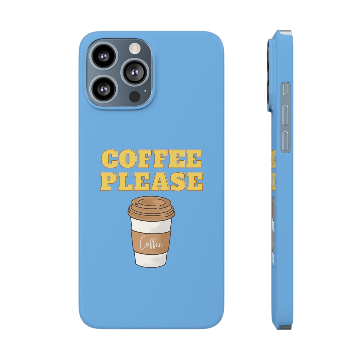 Slim Phone Cases, Case-Mate - Coffee, Please, Light Blue