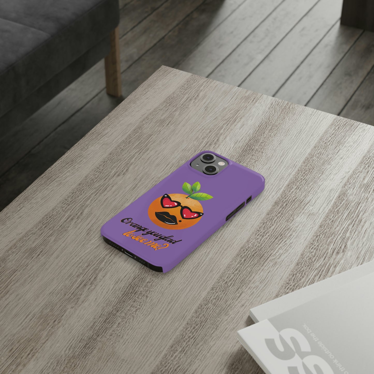 Slim Phone Cases, Case-Mate, Orange you Glad to See Me - Light Purple