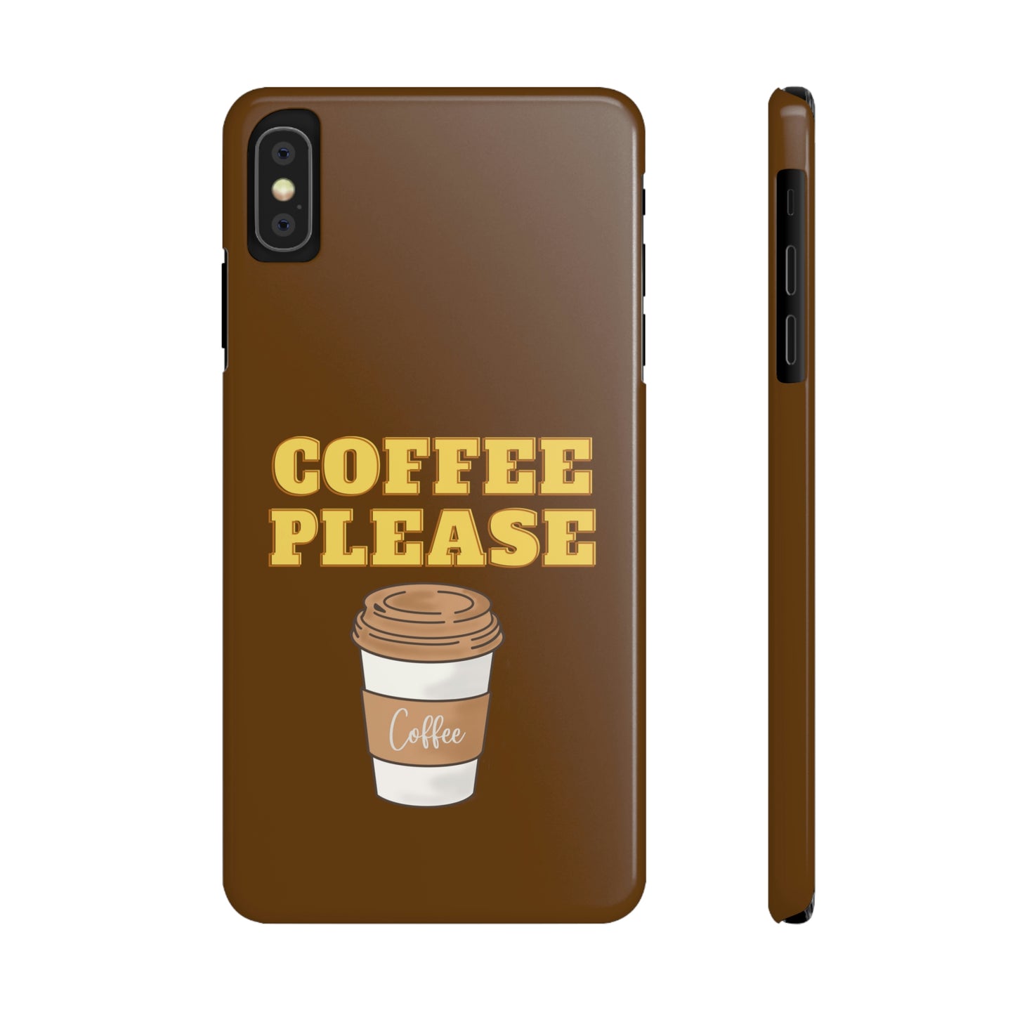 Slim Phone Cases, Case-Mate - Coffee, Please, Brown