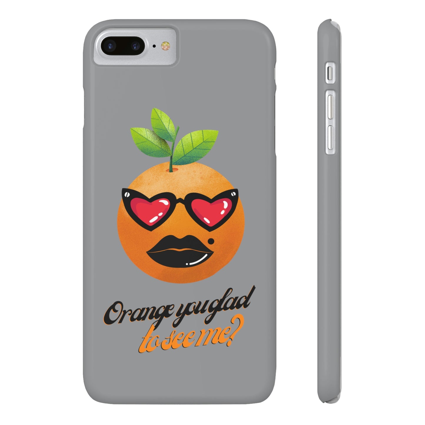 Slim Phone Cases, Case-Mate, Orange you Glad to See Me - Light Grey