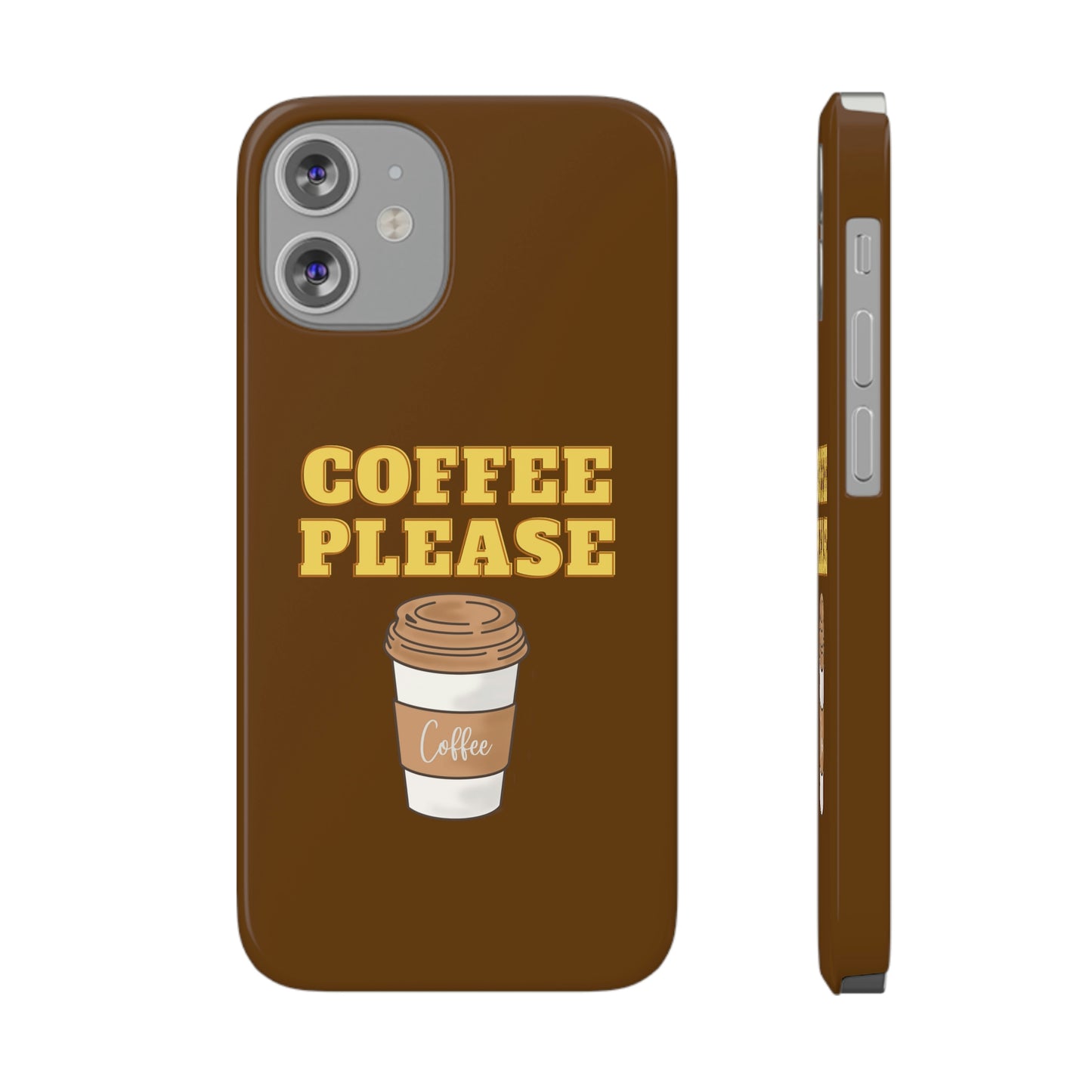 Slim Phone Cases, Case-Mate - Coffee, Please, Brown