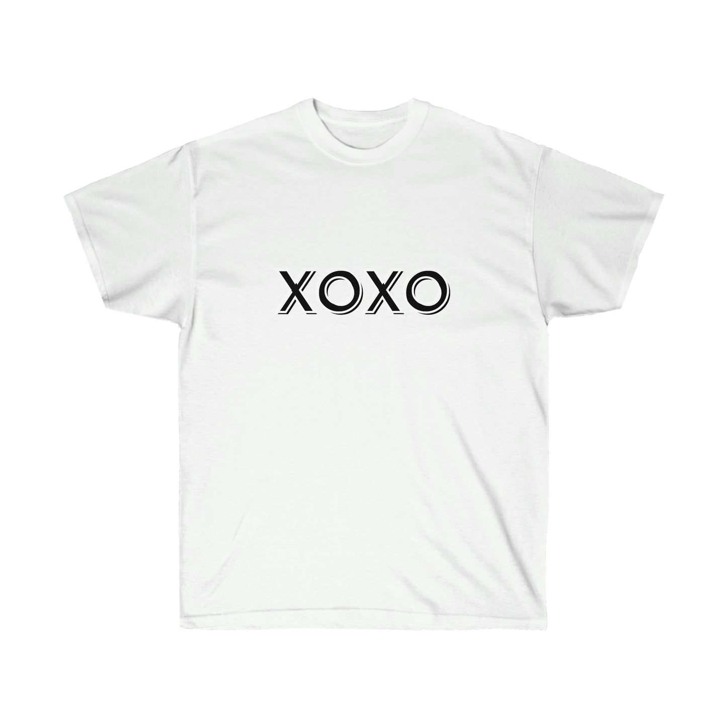 Unisex Ultra Cotton Tee XOXO - Black and White