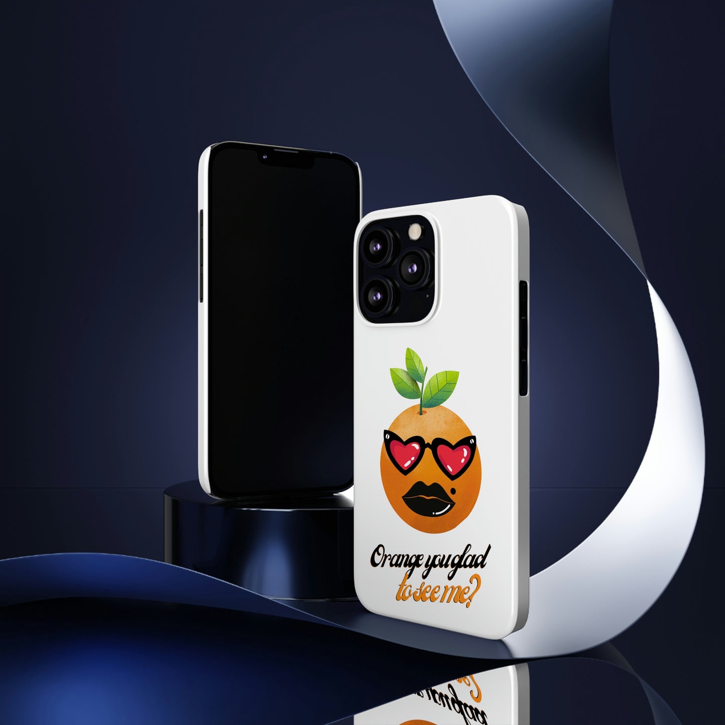 Slim Phone Cases, Case-Mate, Orange you Glad to See Me - White