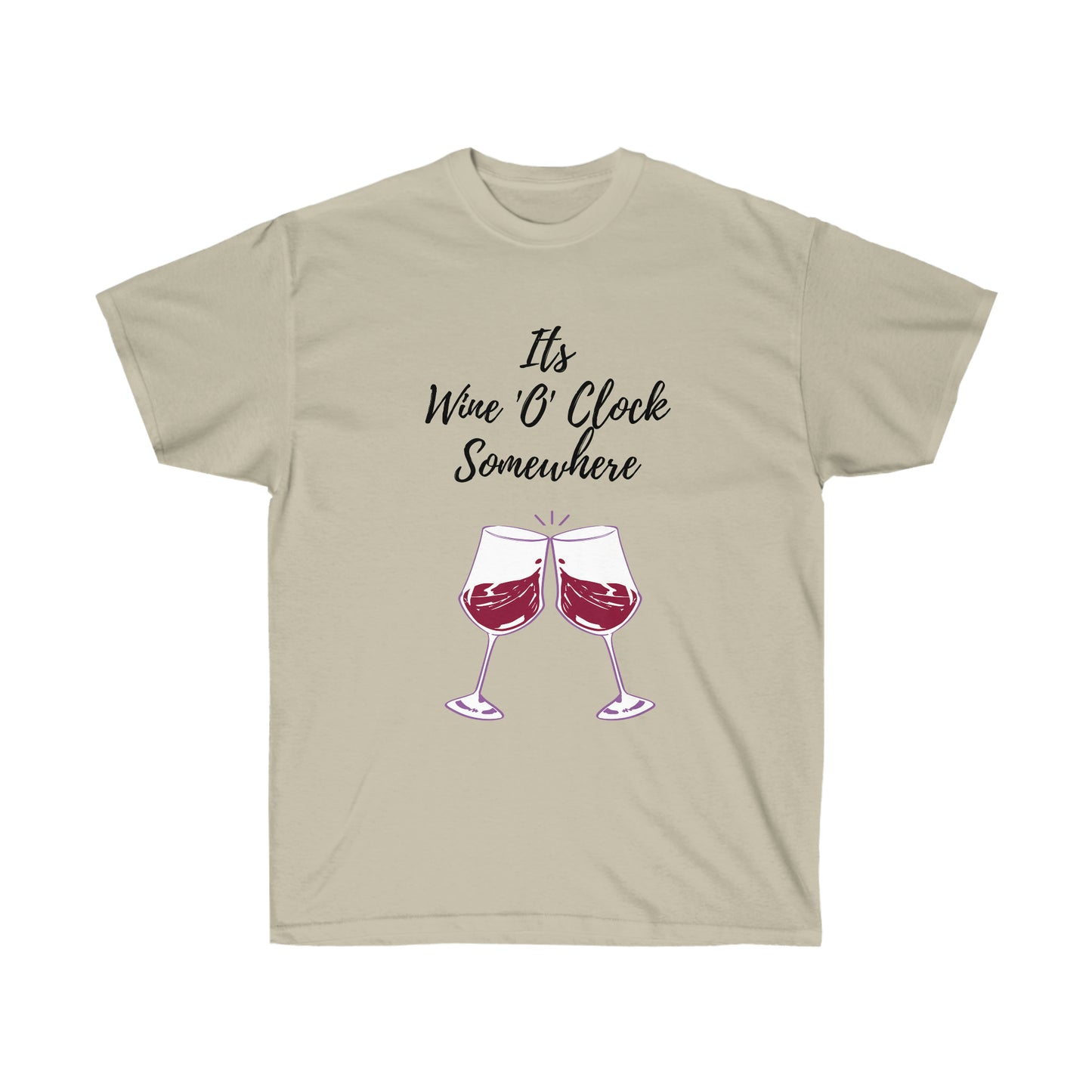 Unisex Ultra Cotton Tee - It's Wine 'O' Clock Somewhere