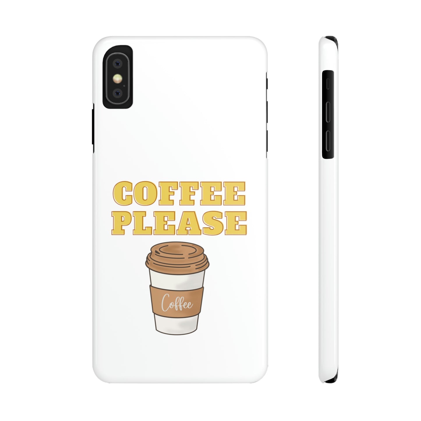 Slim Phone Cases, Case-Mate - Coffee, Please, White