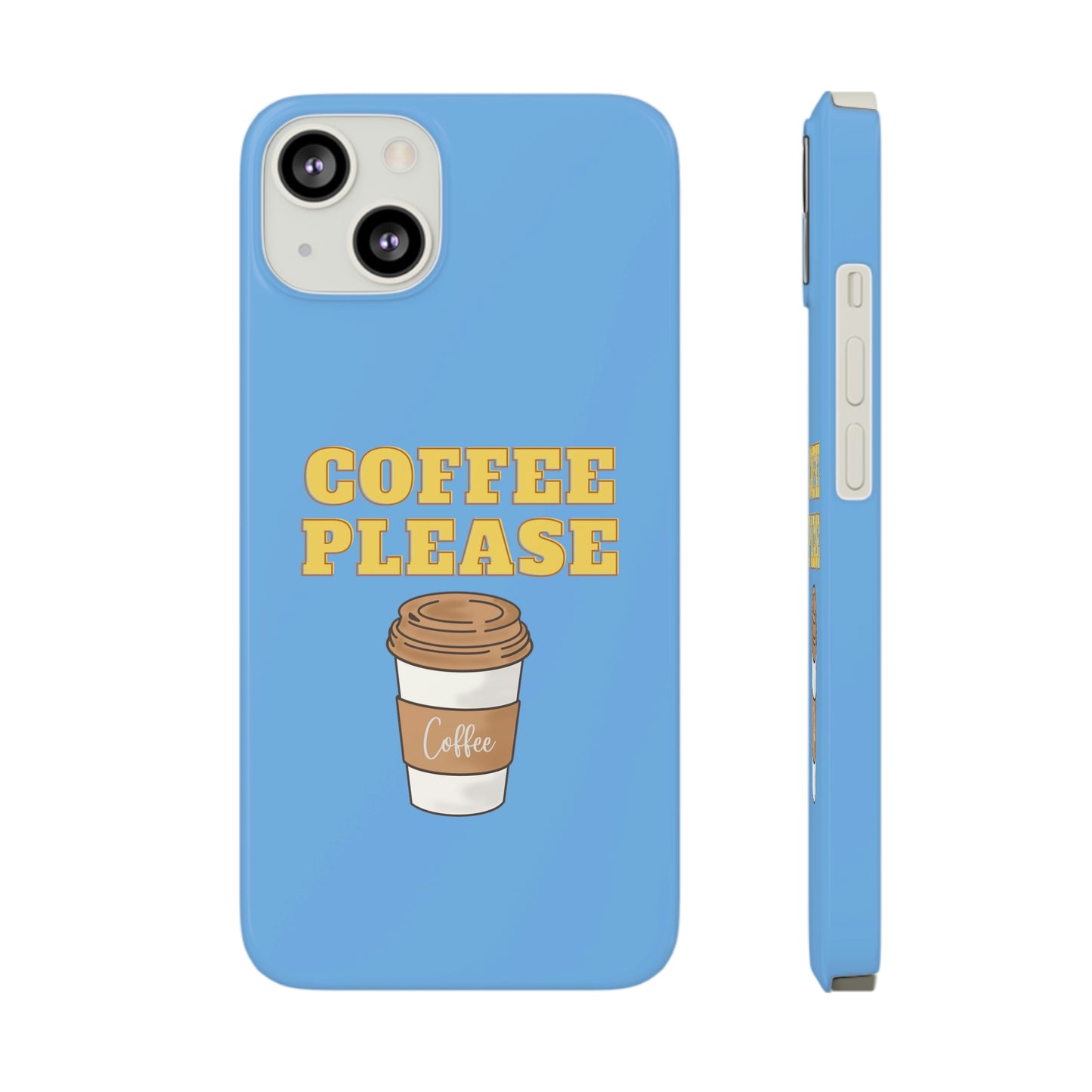 Slim Phone Cases, Case-Mate - Coffee, Please, Light Blue