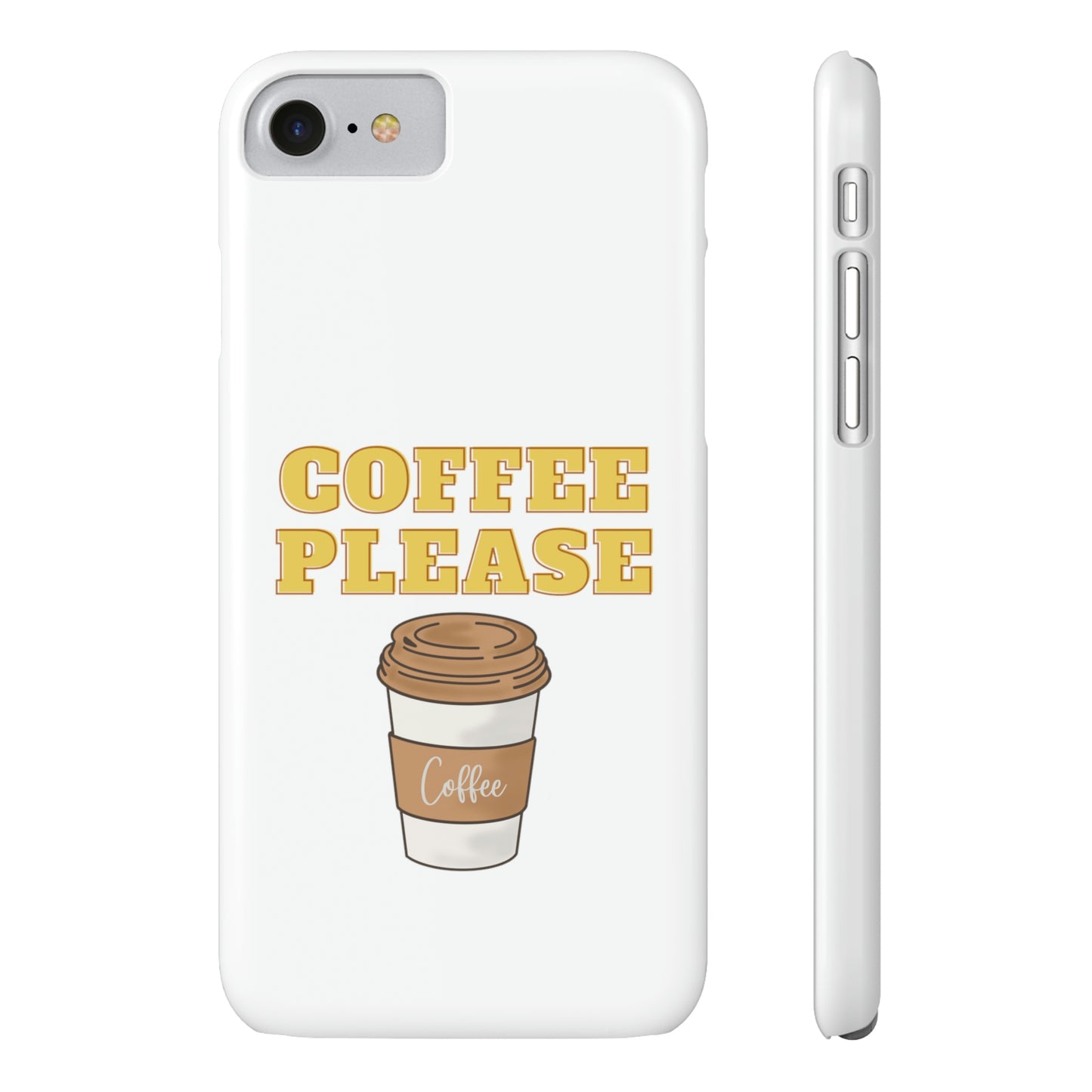 Slim Phone Cases, Case-Mate - Coffee, Please, White