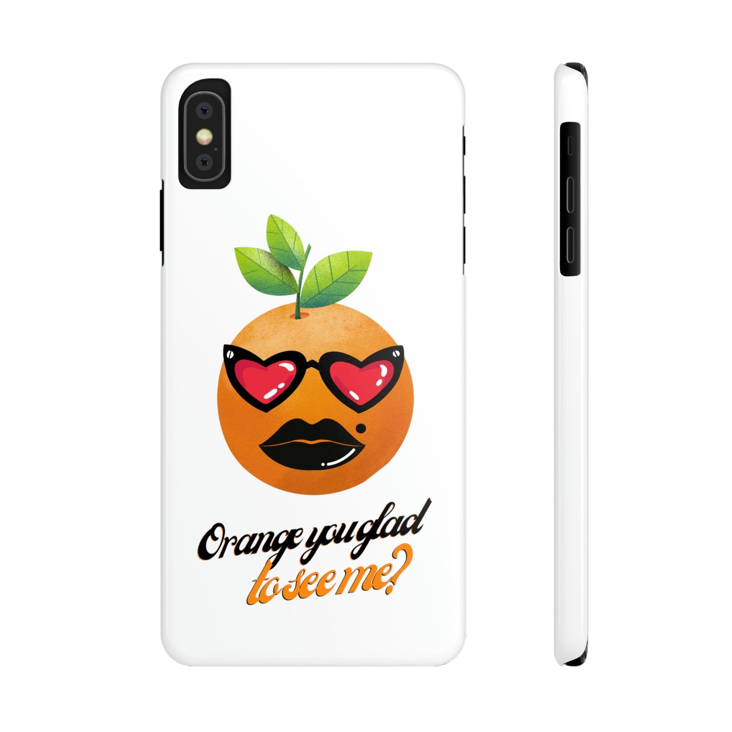 Slim Phone Cases, Case-Mate, Orange you Glad to See Me - White