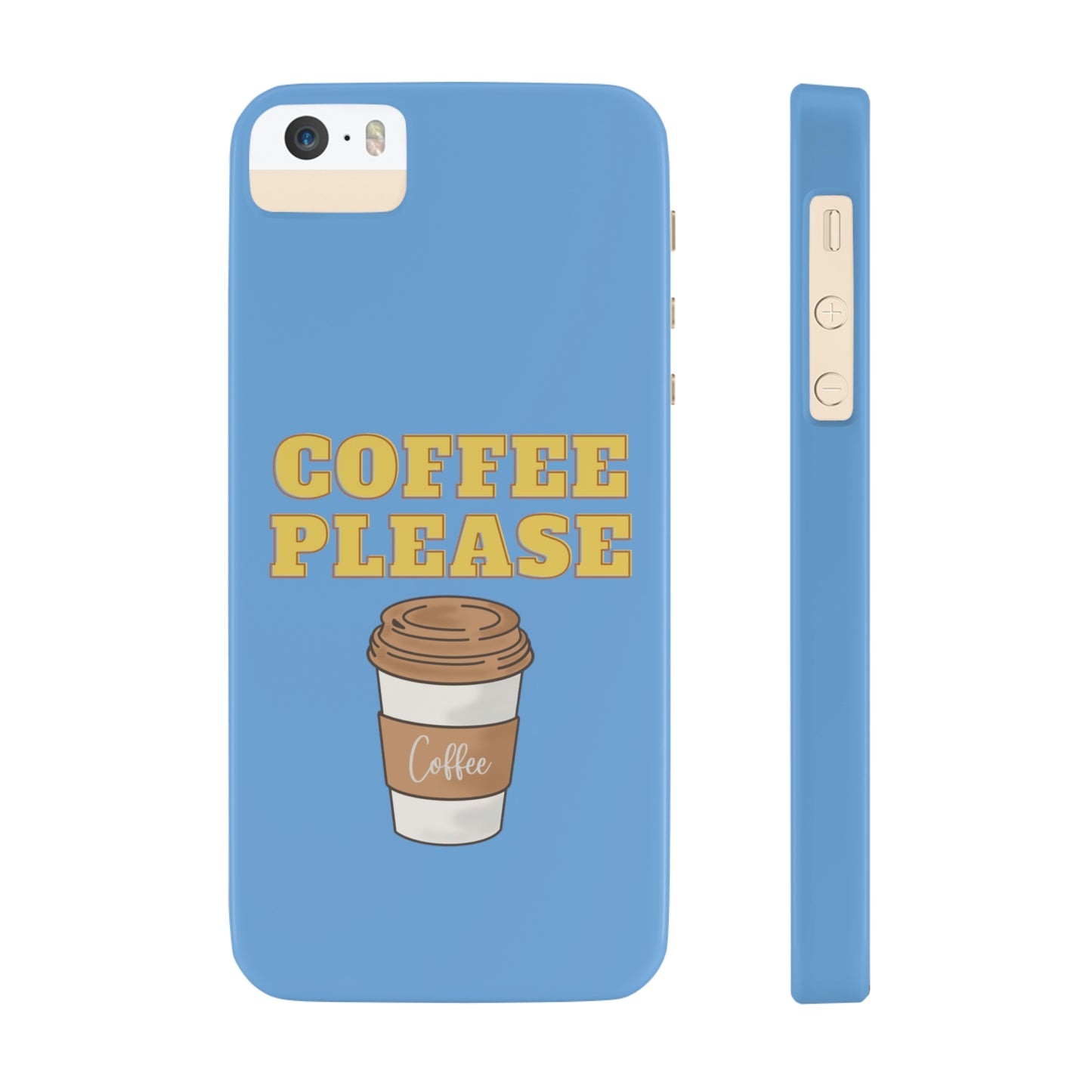 Slim Phone Cases, Case-Mate - Coffee, Please, Light Blue