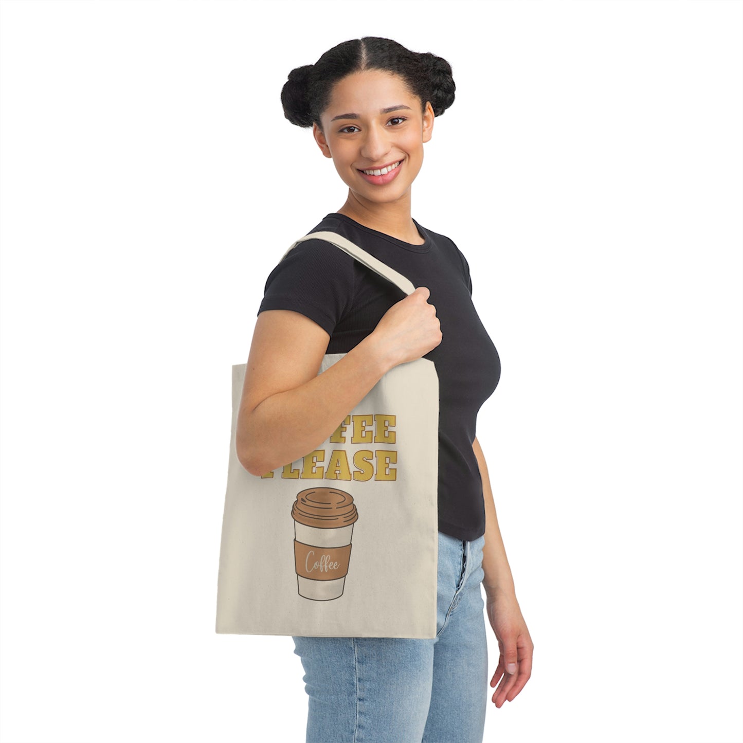 Canvas Tote Bag - Coffee Please