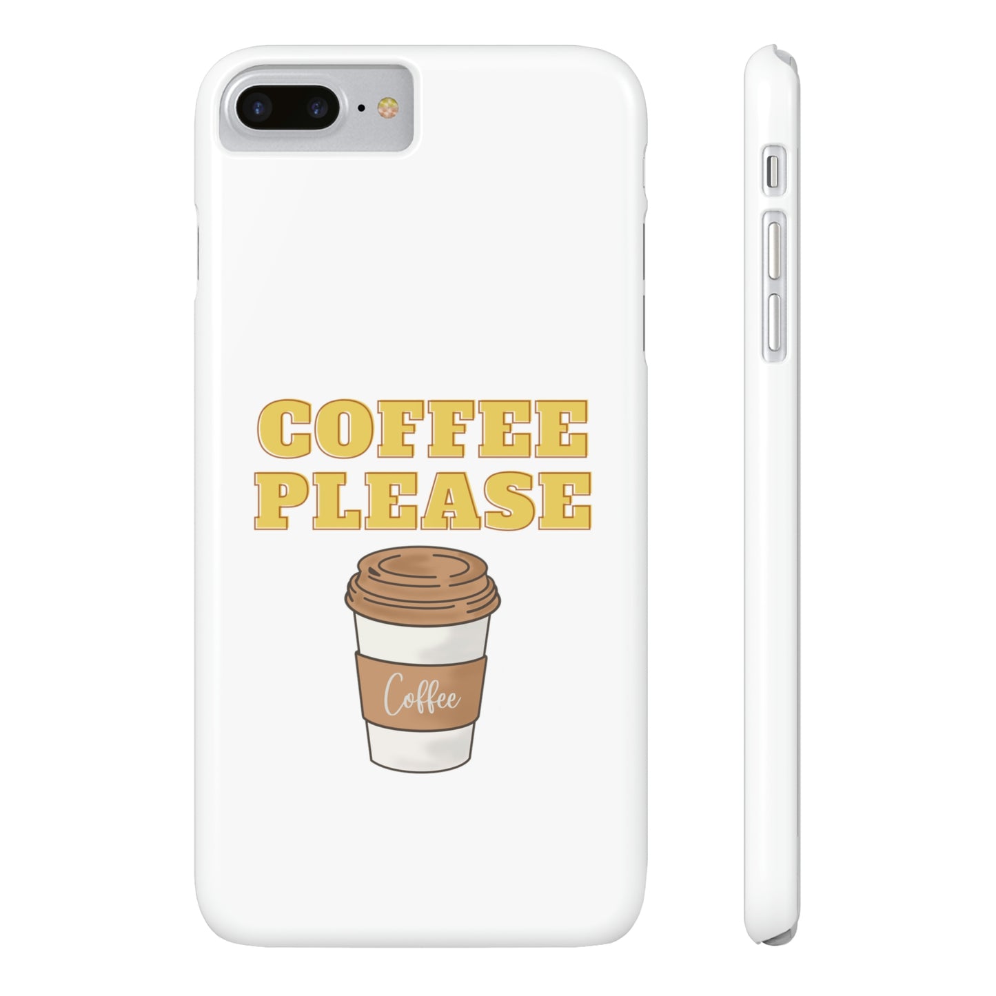 Slim Phone Cases, Case-Mate - Coffee, Please, White