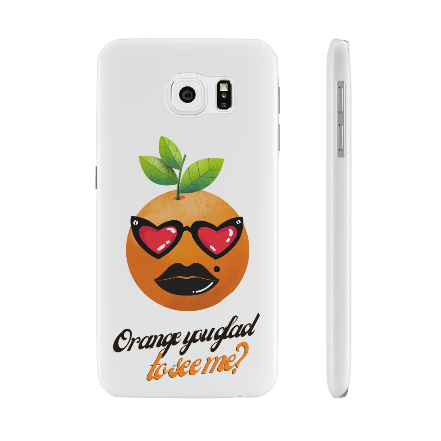 Slim Phone Cases, Case-Mate, Orange you Glad to See Me - White