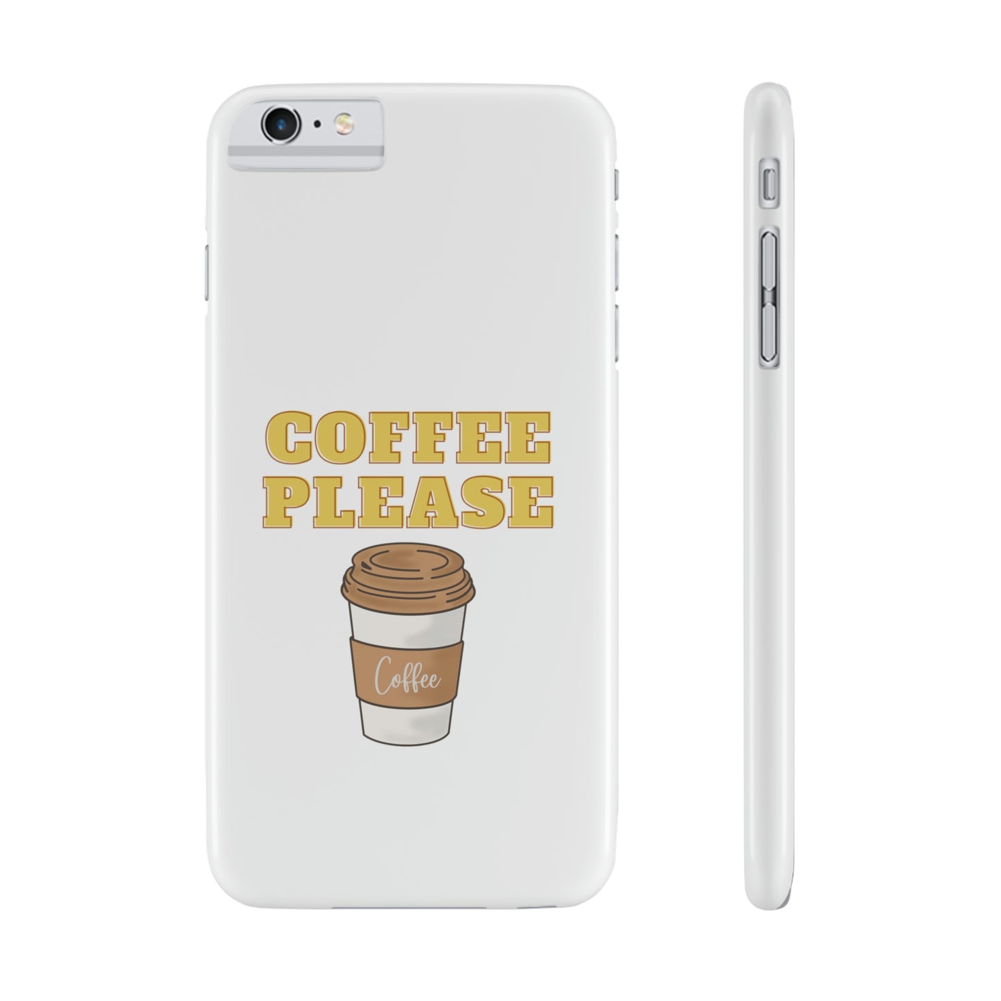 Slim Phone Cases, Case-Mate - Coffee, Please, White