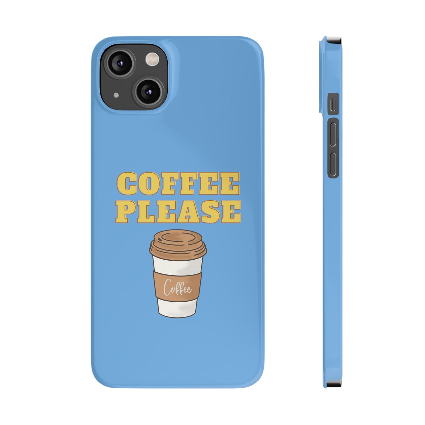 Slim Phone Cases, Case-Mate - Coffee, Please, Light Blue