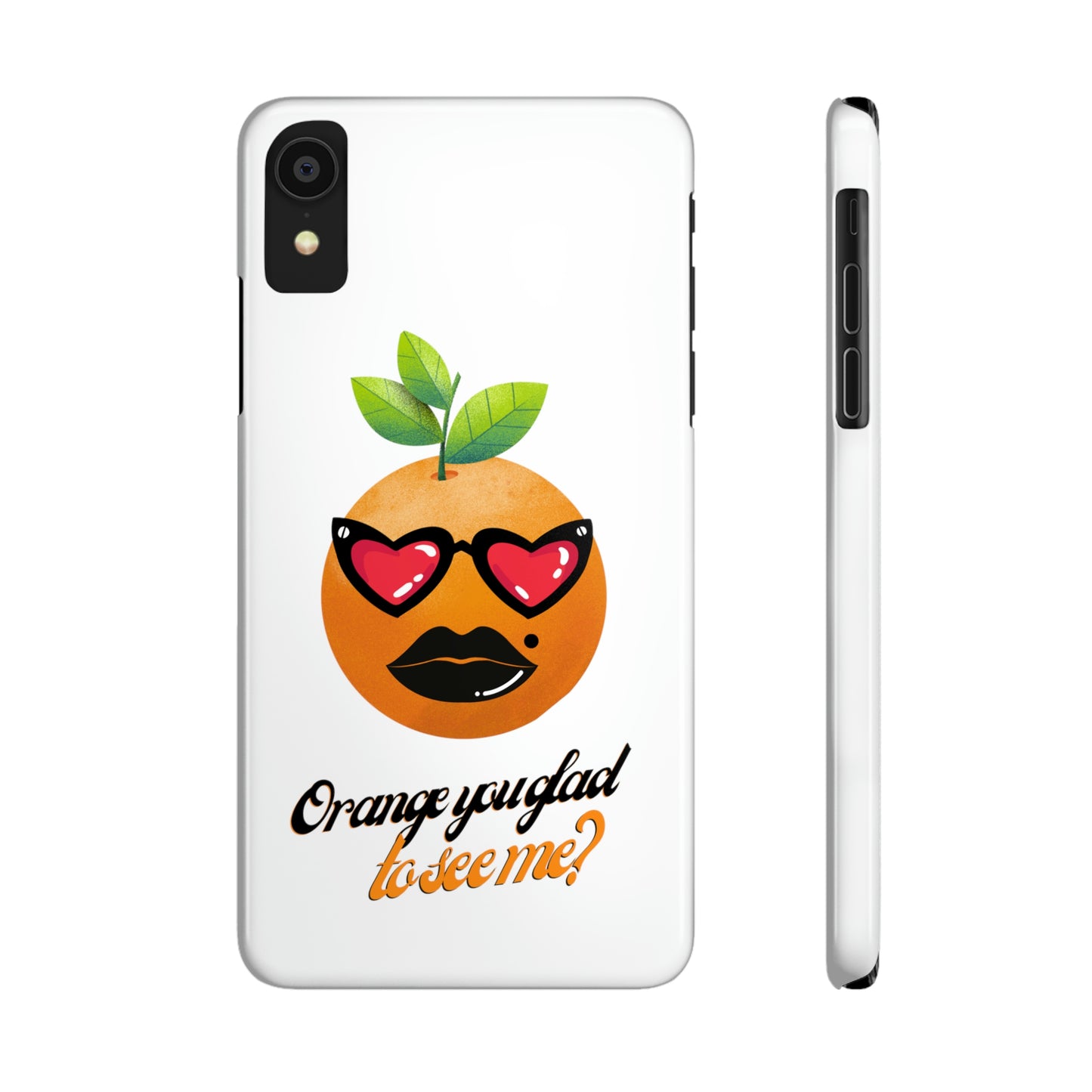 Slim Phone Cases, Case-Mate, Orange you Glad to See Me - White