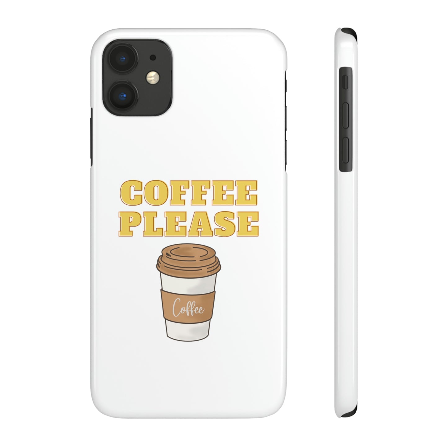Slim Phone Cases, Case-Mate - Coffee, Please, White