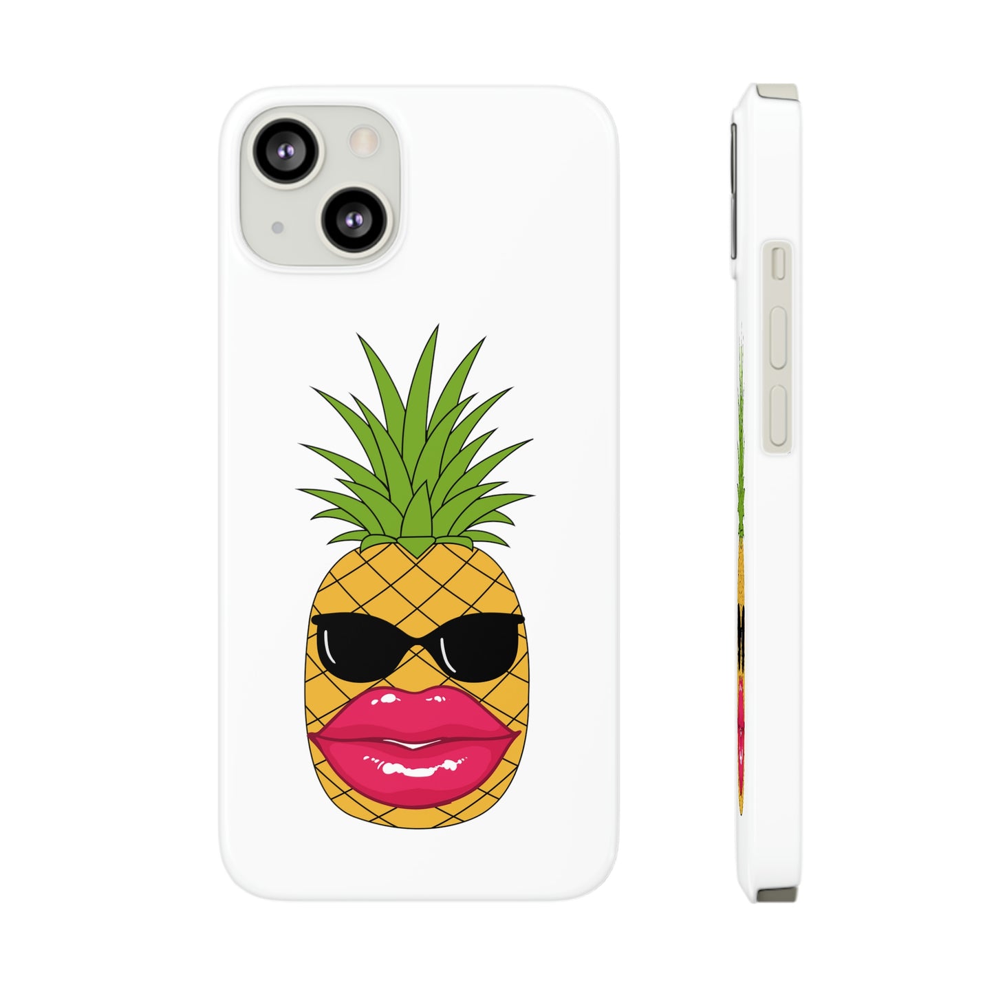 Slim Phone Cases, Case-Mate, Bougie Pineapple - White