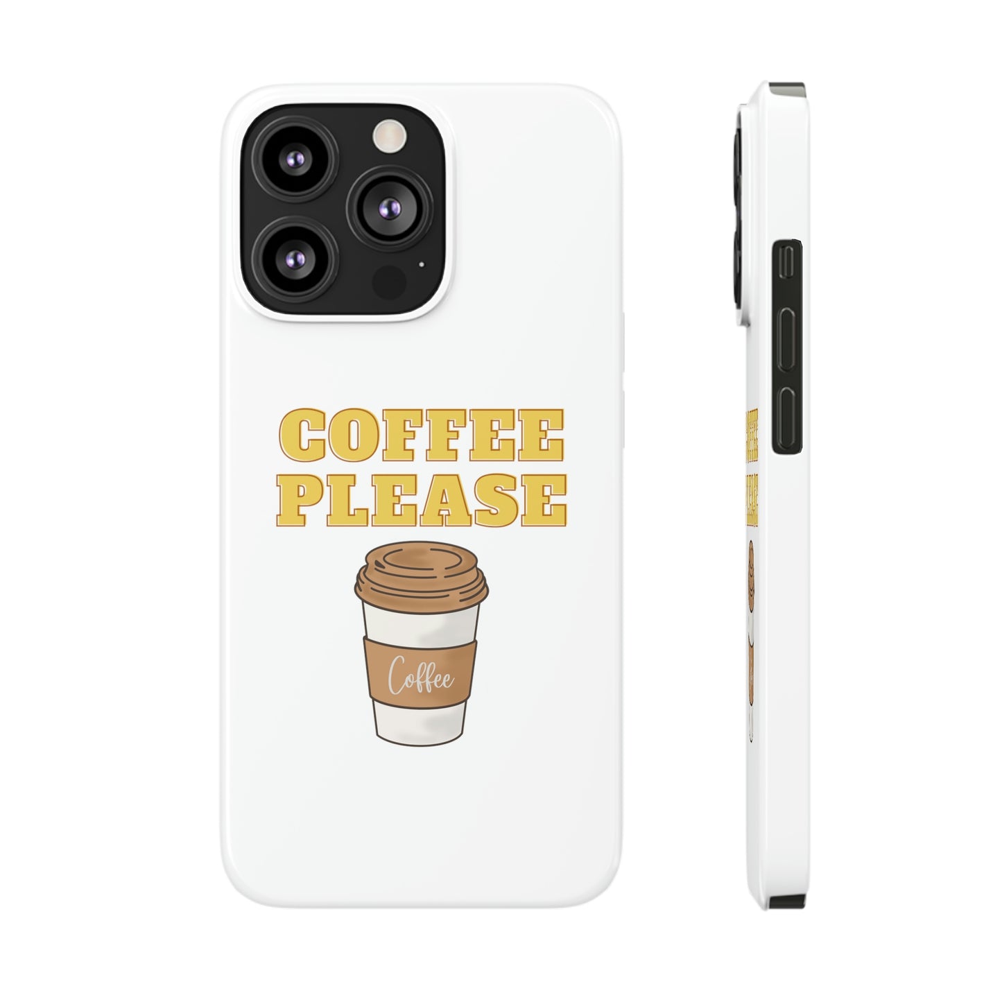 Slim Phone Cases, Case-Mate - Coffee, Please, White