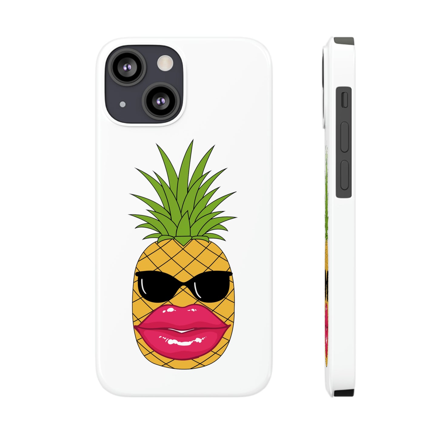 Slim Phone Cases, Case-Mate, Bougie Pineapple - White