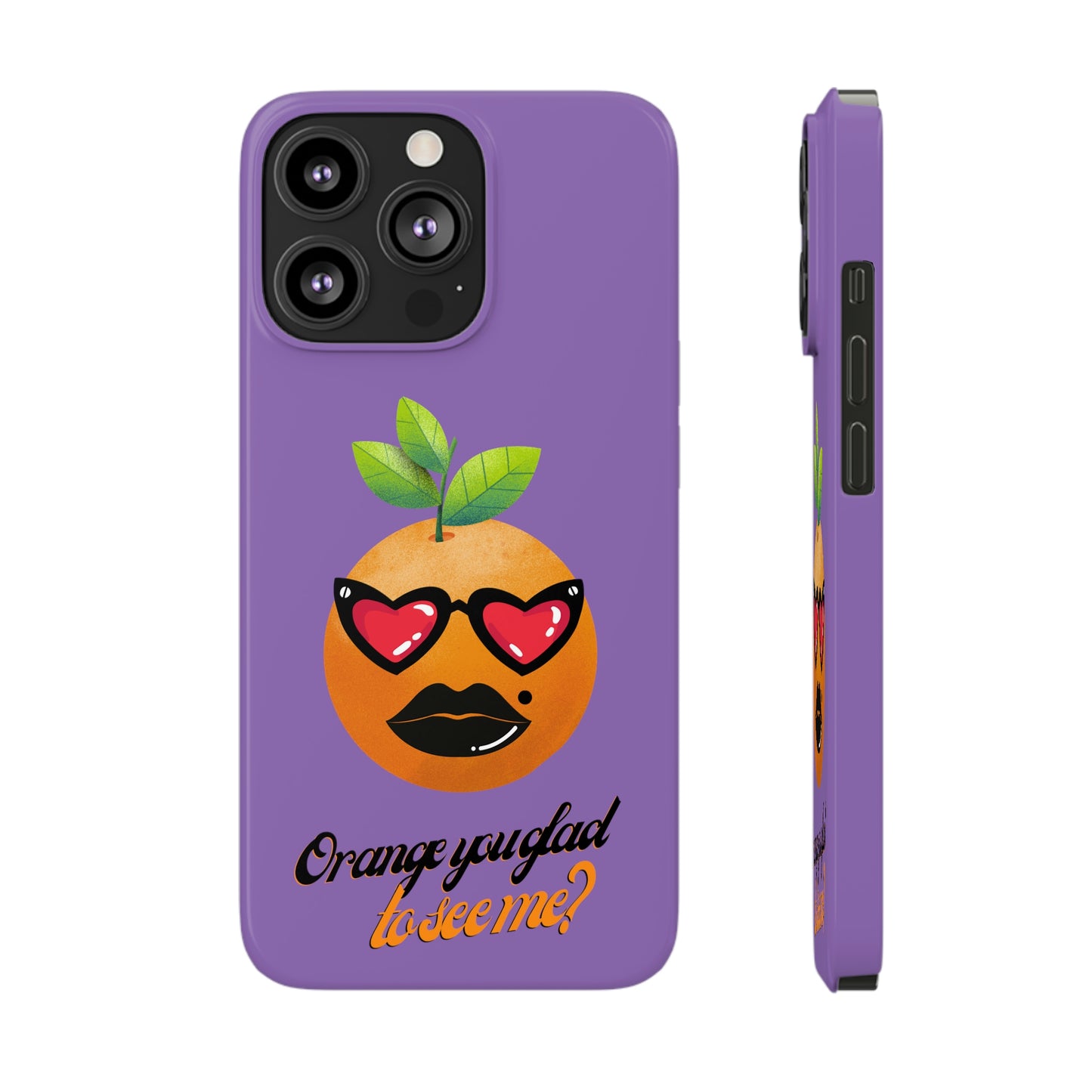 Slim Phone Cases, Case-Mate, Orange you Glad to See Me - Light Purple