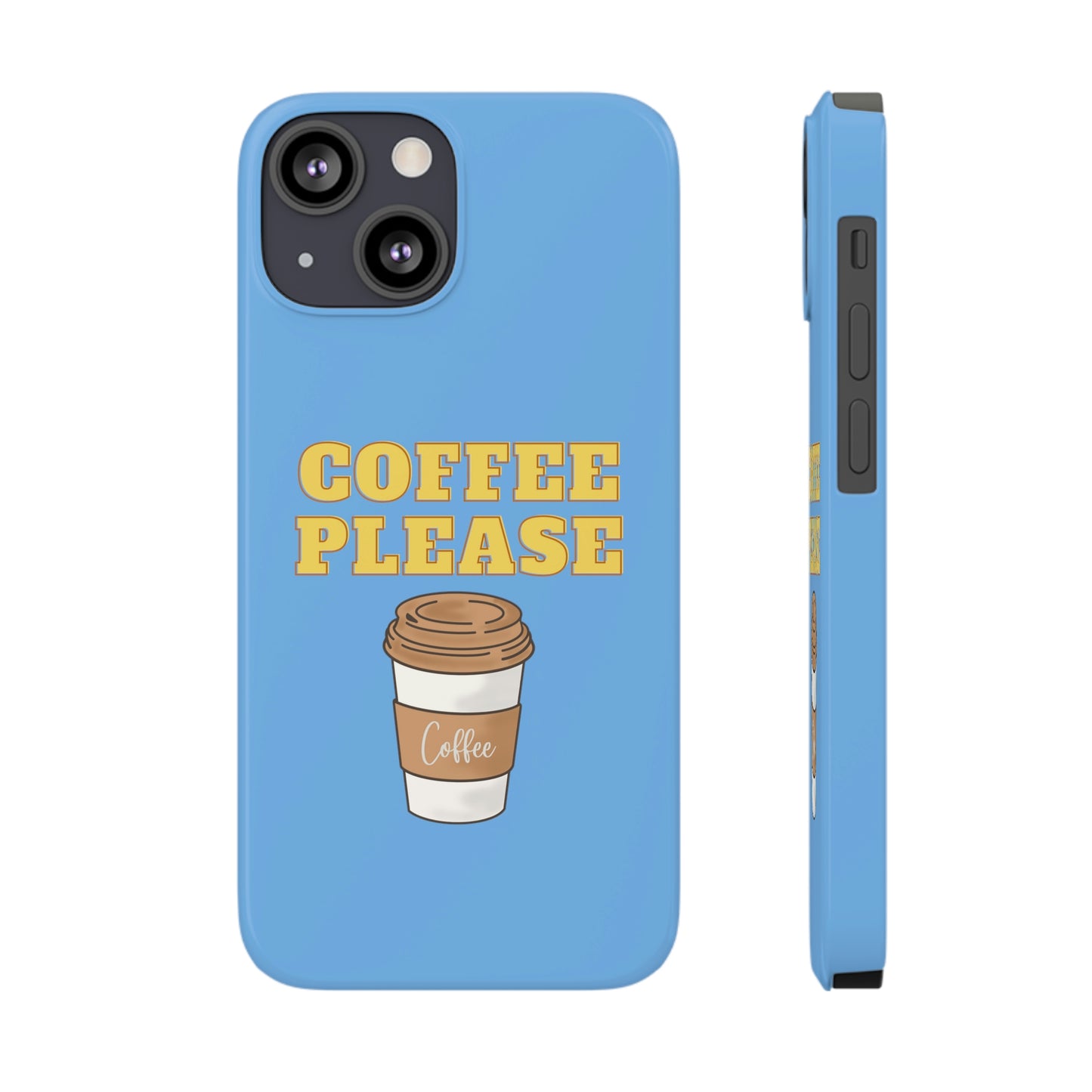 Slim Phone Cases, Case-Mate - Coffee, Please, Light Blue