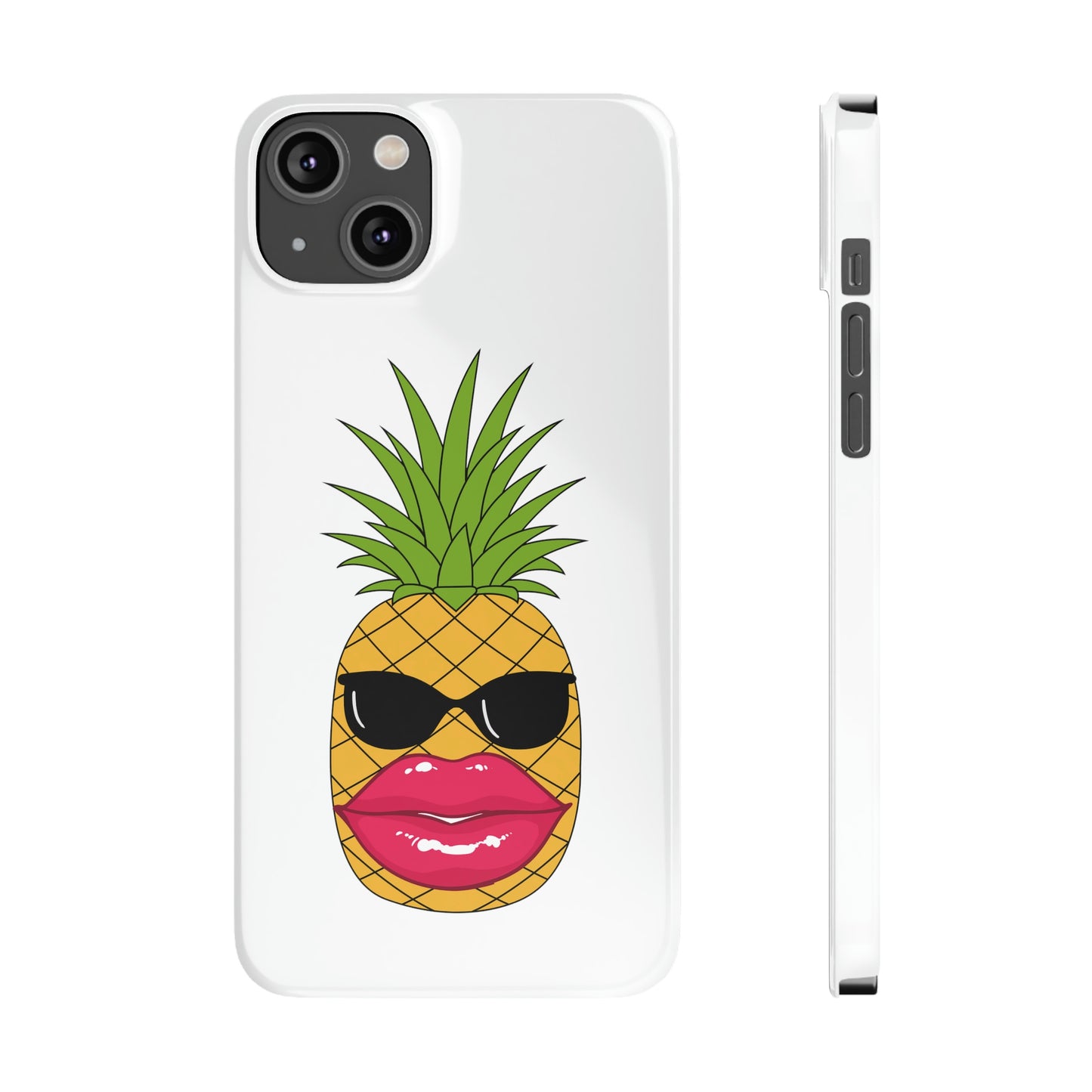 Slim Phone Cases, Case-Mate, Bougie Pineapple - White