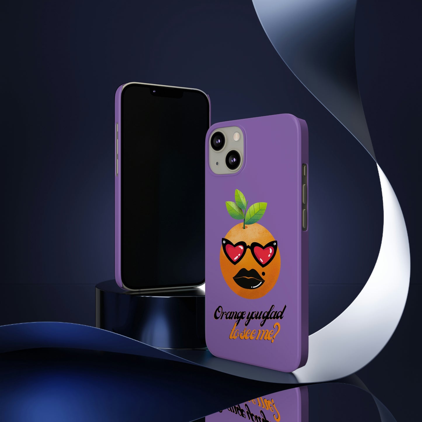 Slim Phone Cases, Case-Mate, Orange you Glad to See Me - Light Purple