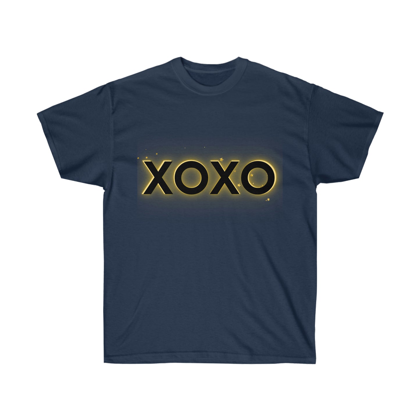 Unisex Ultra Cotton Tee XOXO - Black and Gold