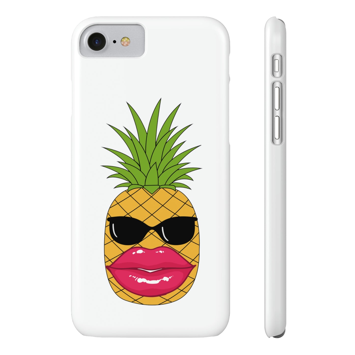Slim Phone Cases, Case-Mate, Bougie Pineapple - White