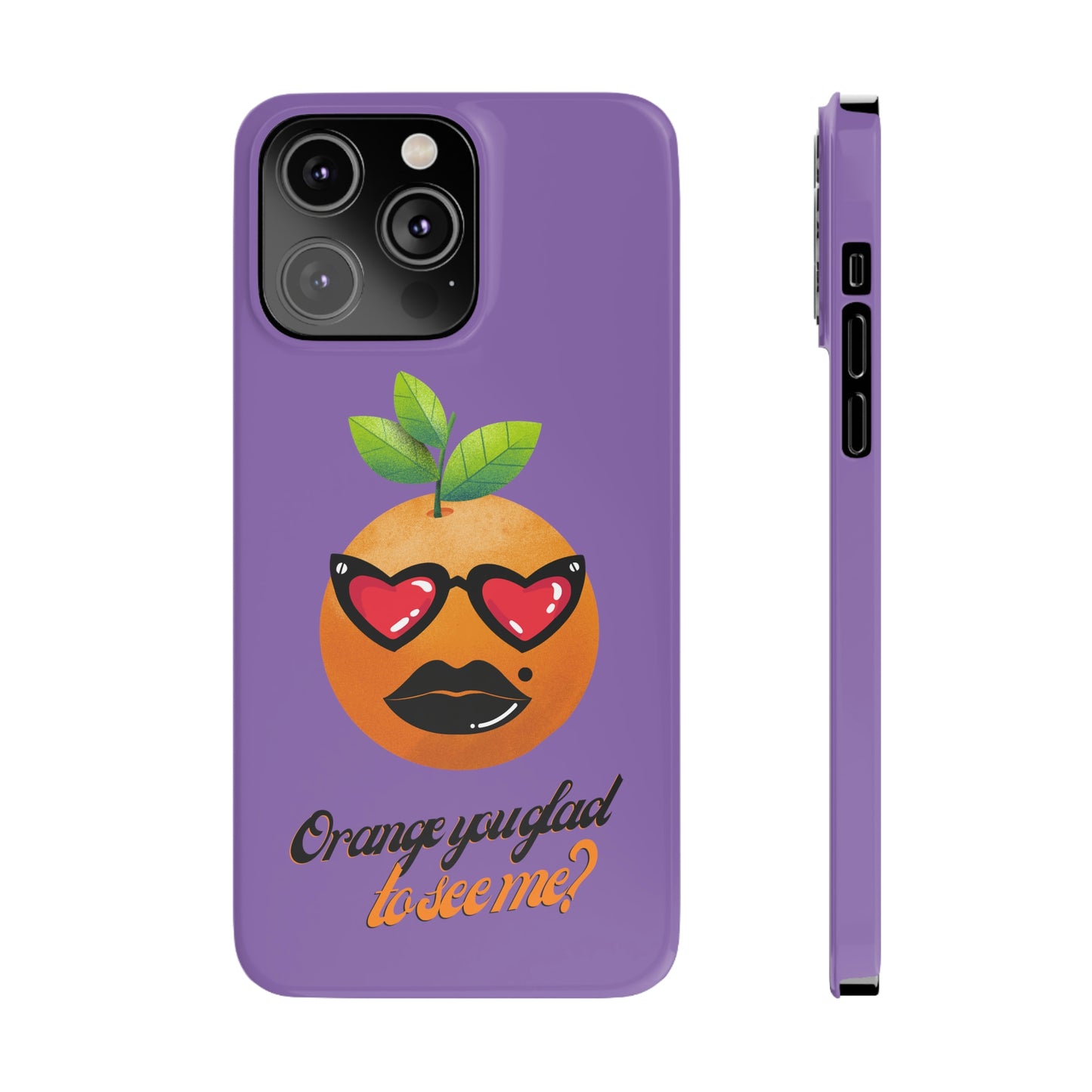 Slim Phone Cases, Case-Mate, Orange you Glad to See Me - Light Purple
