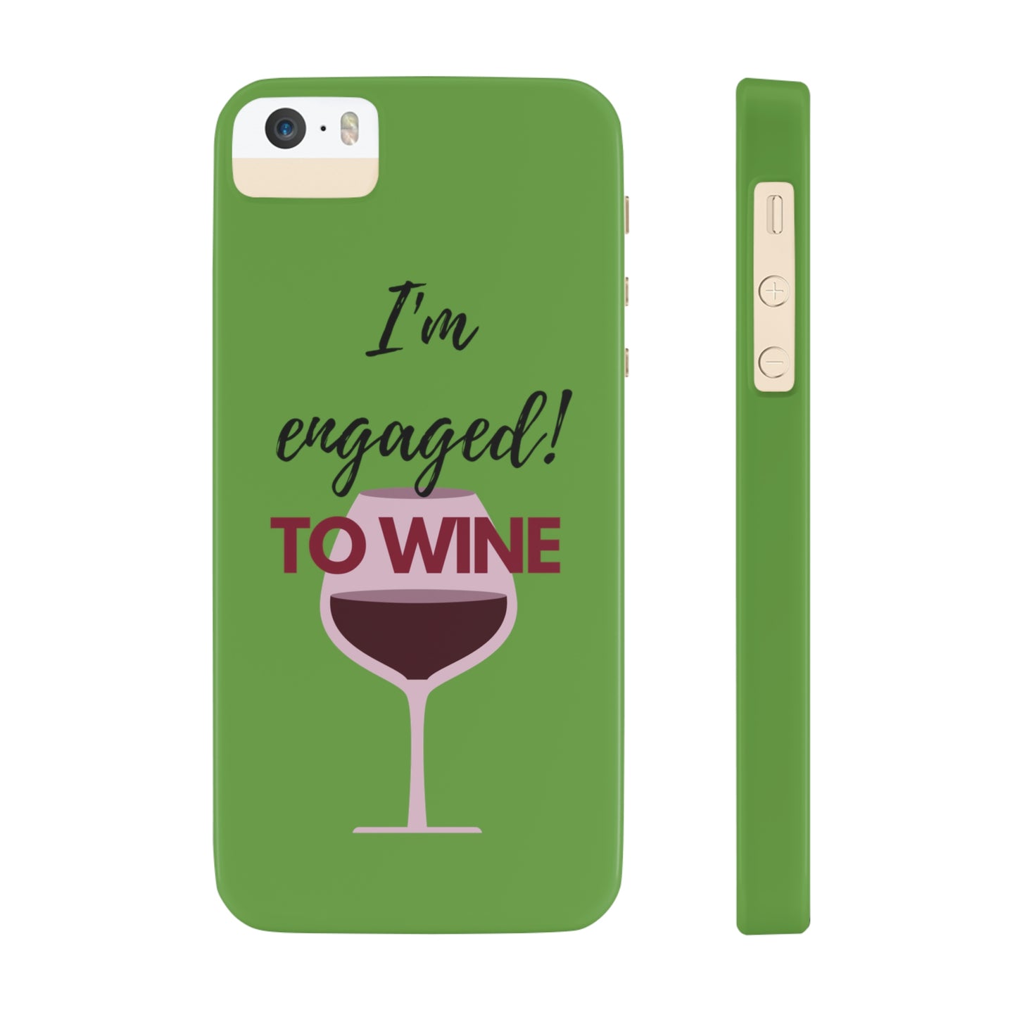 Slim Phone Cases, Case-Mate, I'm Engaged to Wine - Light Green