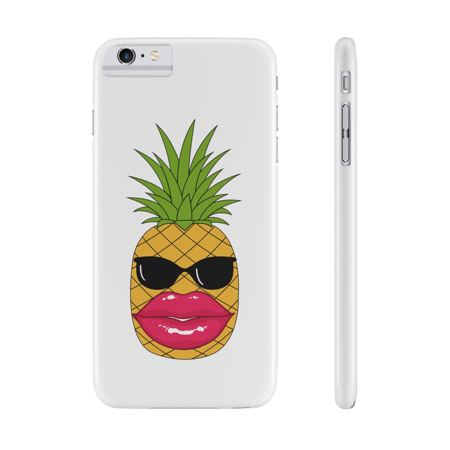 Slim Phone Cases, Case-Mate, Bougie Pineapple - White