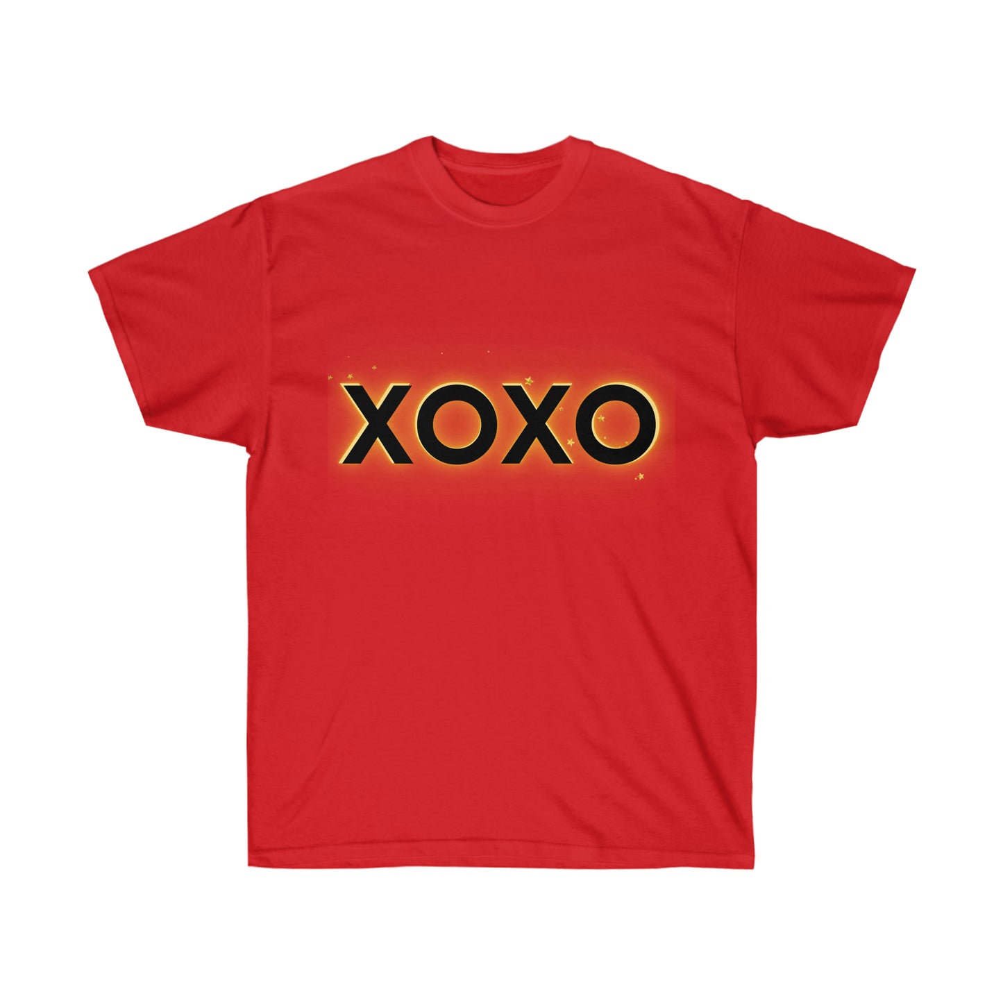 Unisex Ultra Cotton Tee XOXO - Black and Gold